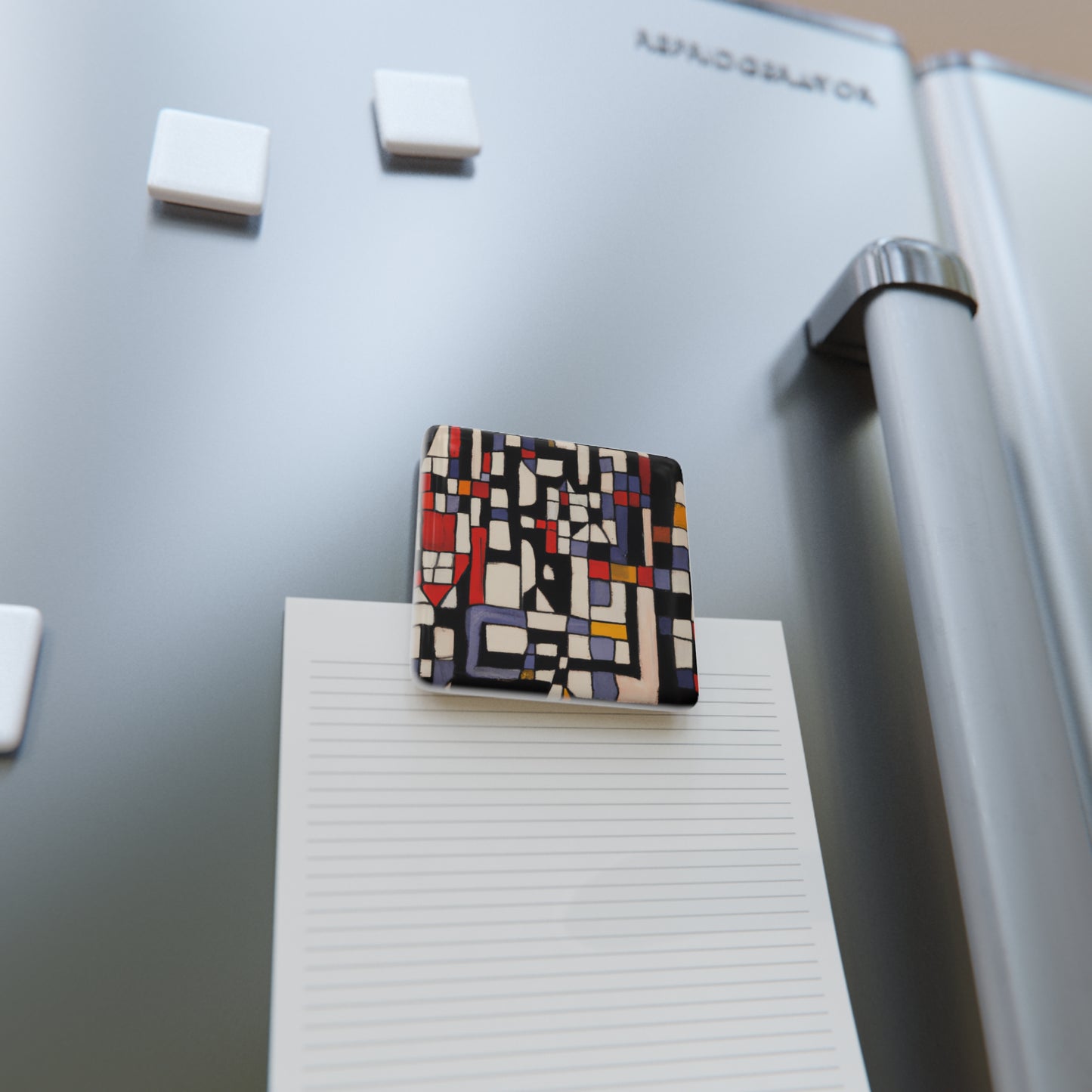 Modern Blocks Porcelain Magnet, Square