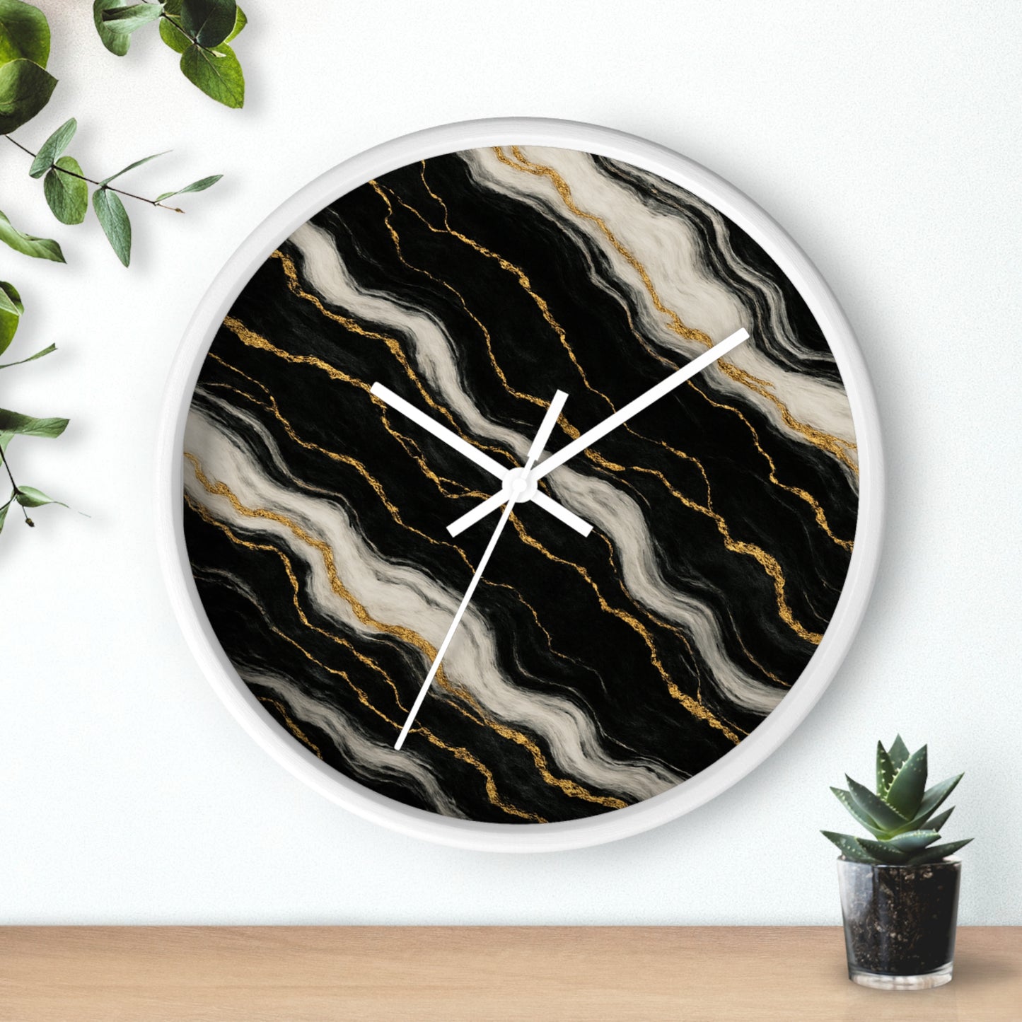 Midnight Marble Wall Clock