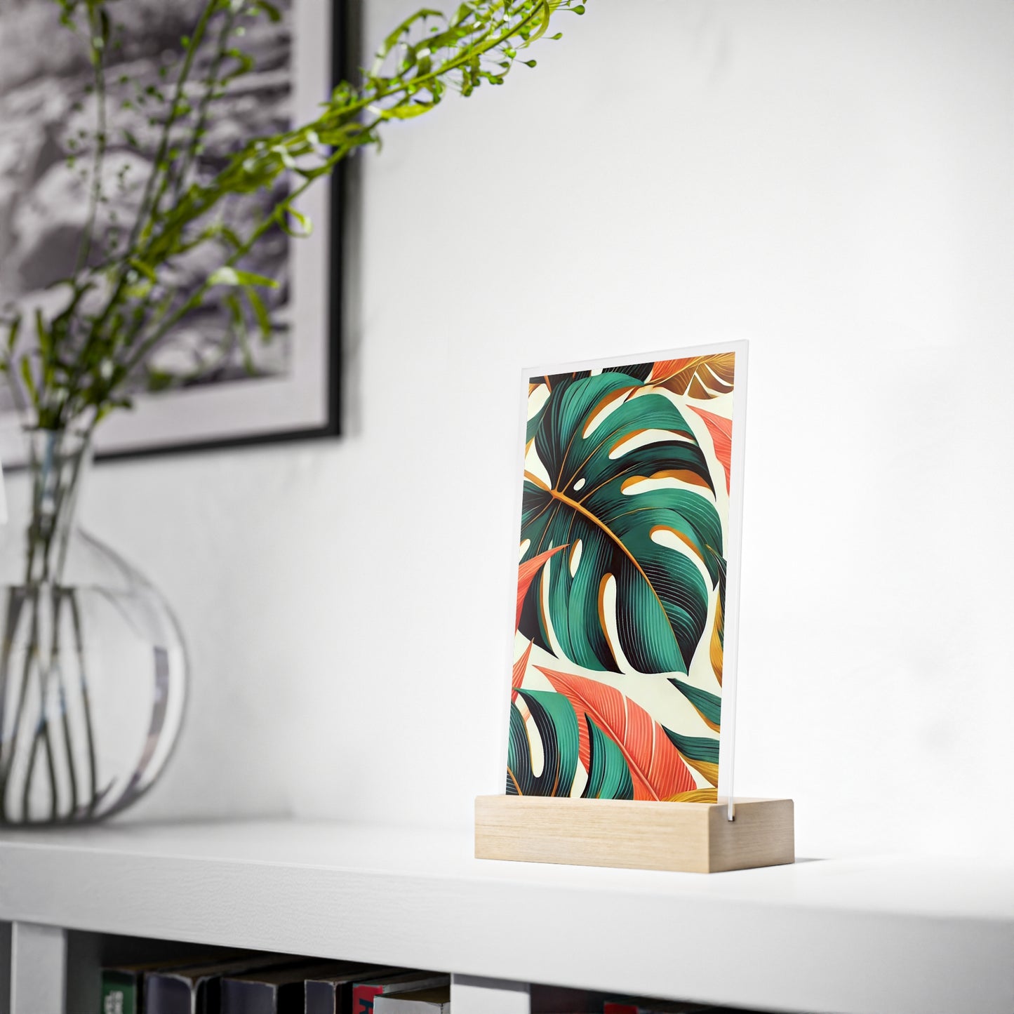 Acrylic Sign with Wooden Stand