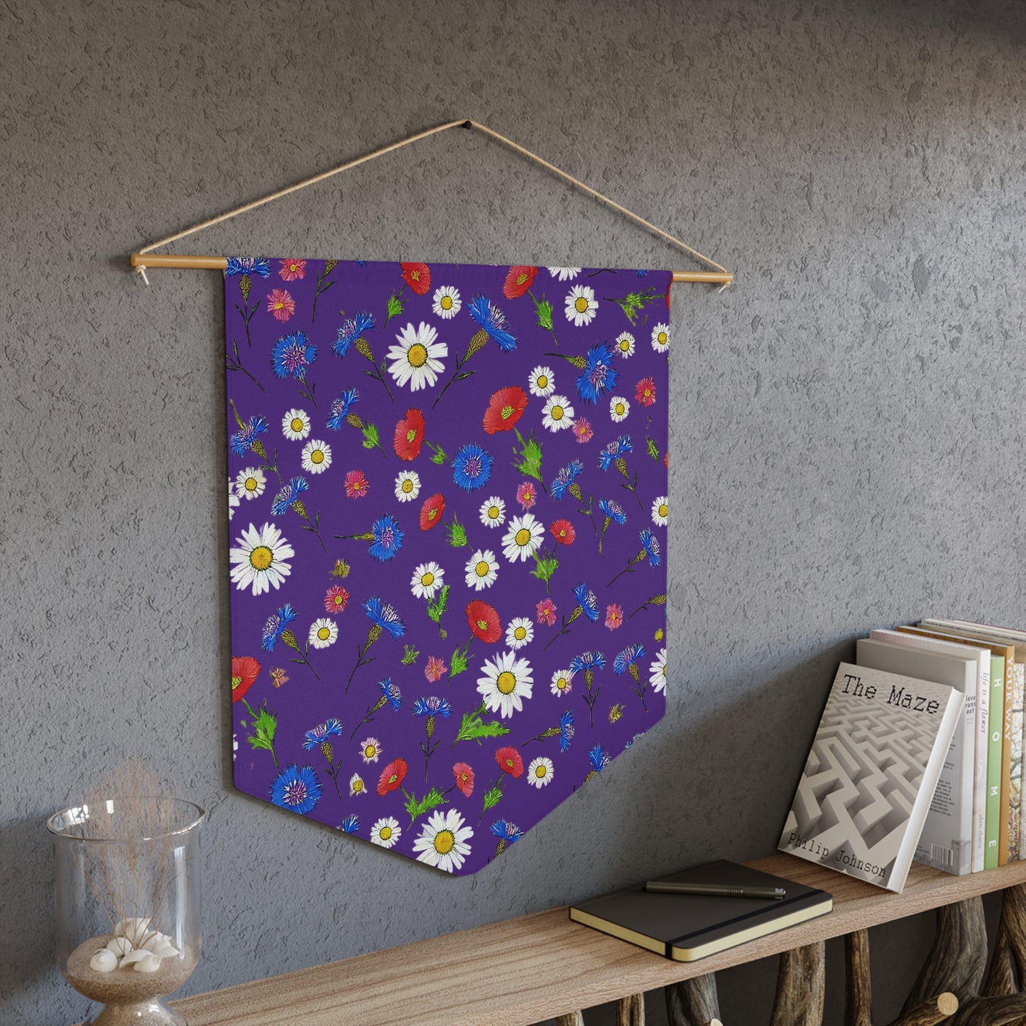 Flower Purple Pennant