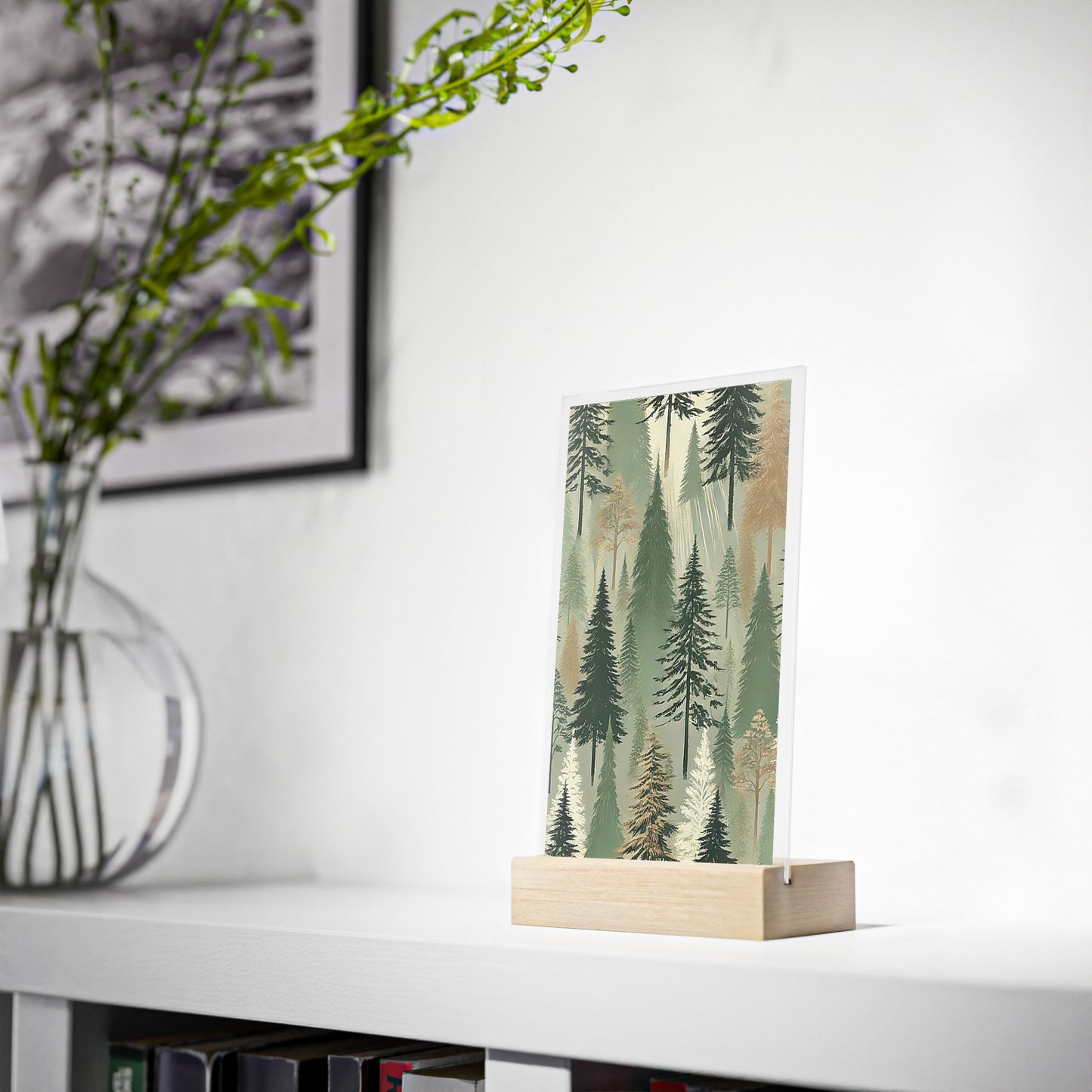 Acrylic Sign with Wooden Stand
