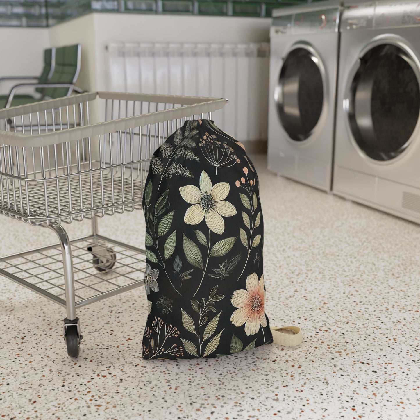 Floral Laundry Bag - Stylish Utility for Home or Travel
