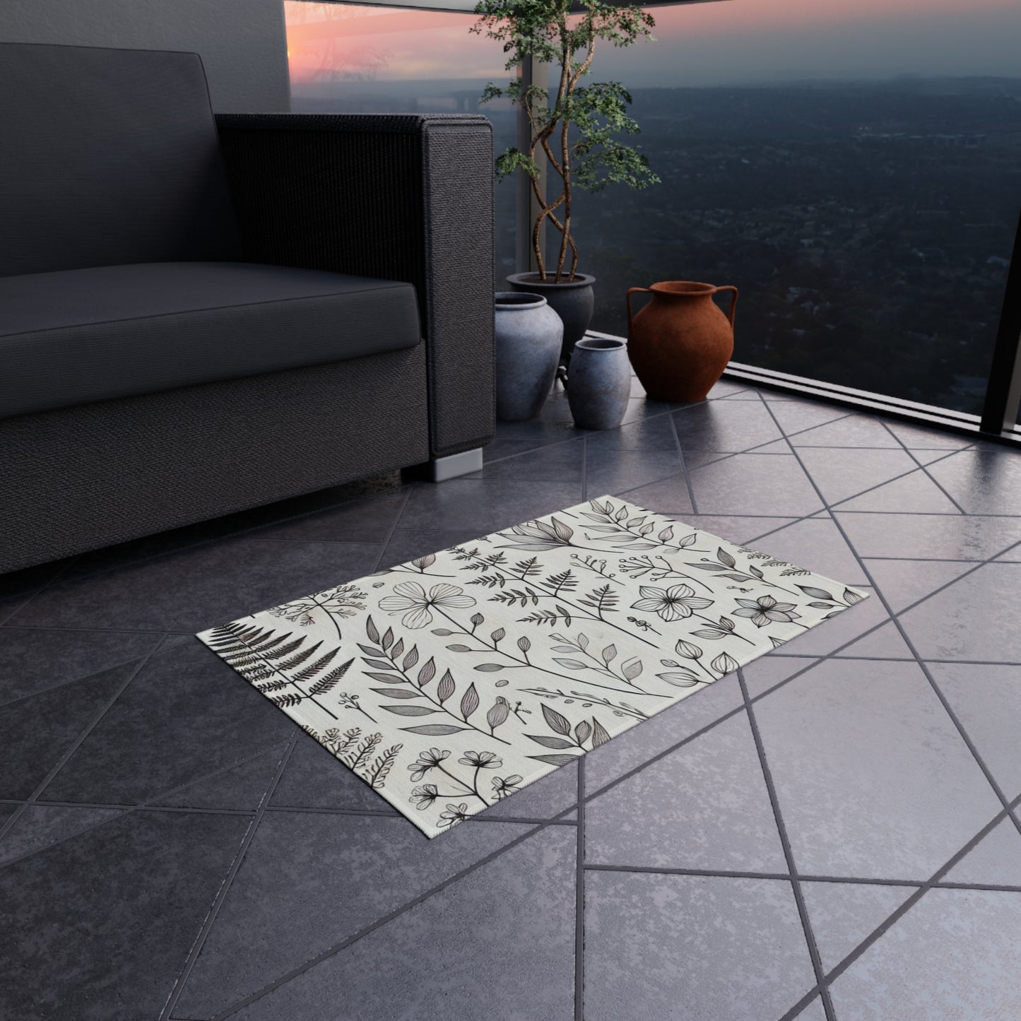 Botanical Sketch #2 Outdoor Rug