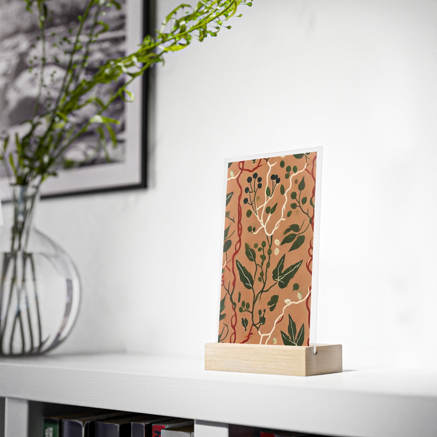 Acrylic Sign with Wooden Stand