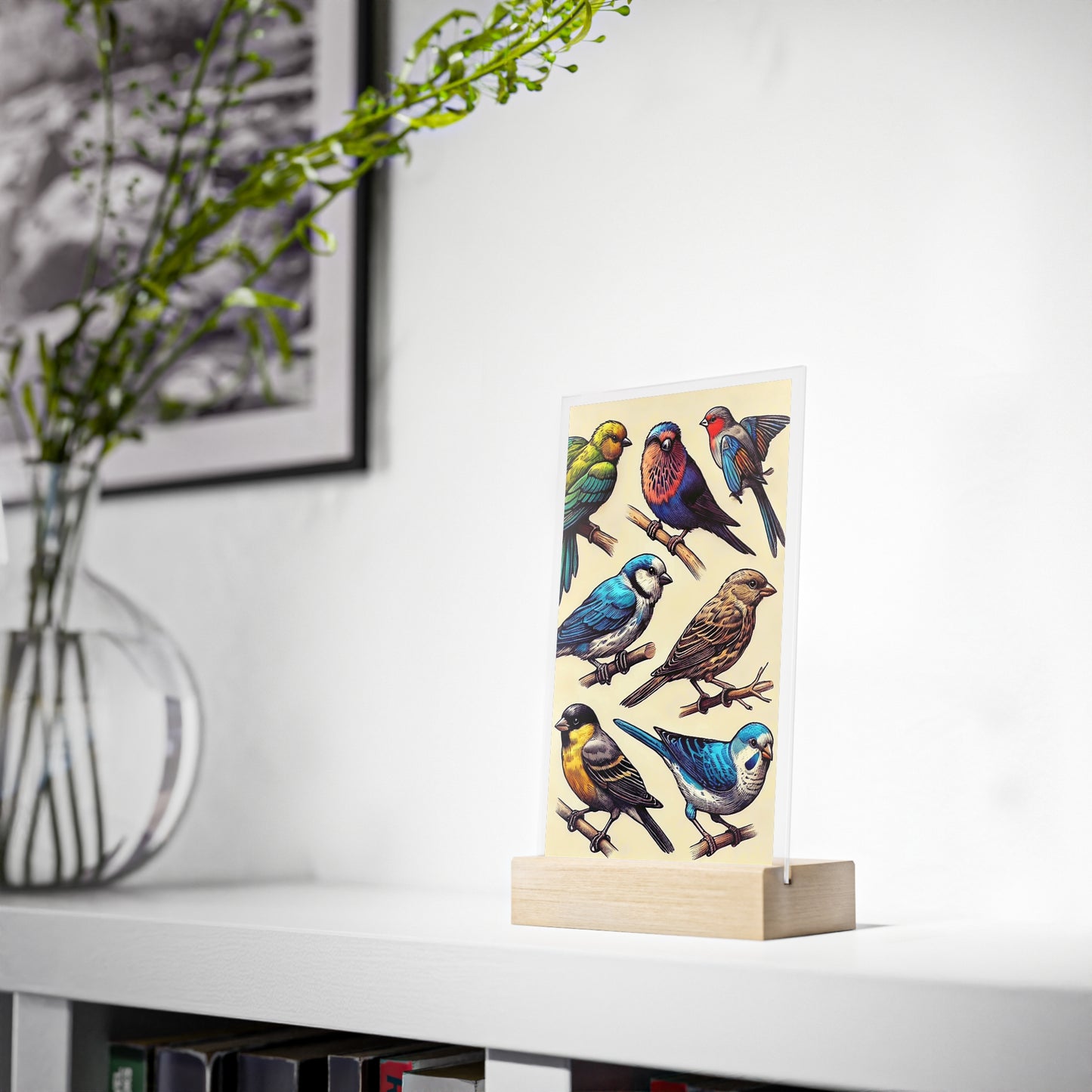 Acrylic Sign with Wooden Stand