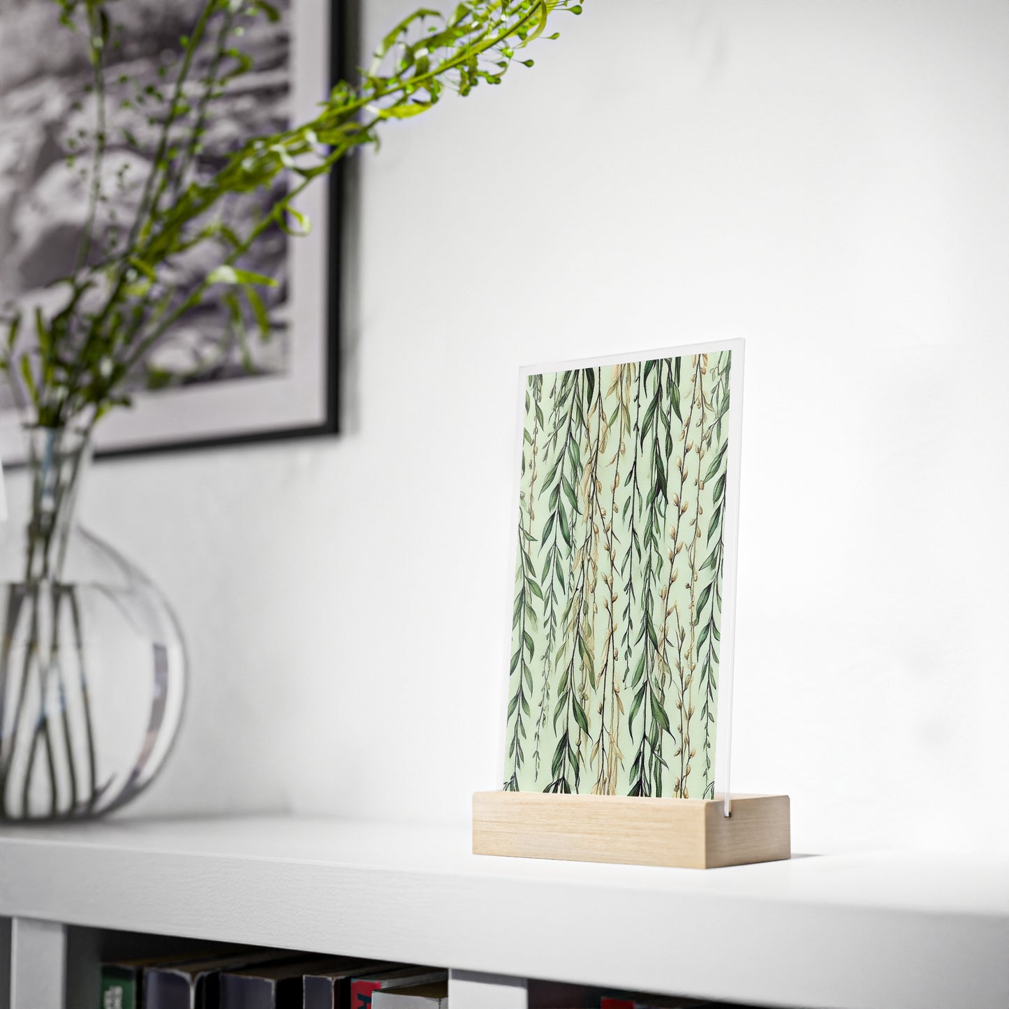 Acrylic Sign with Wooden Stand
