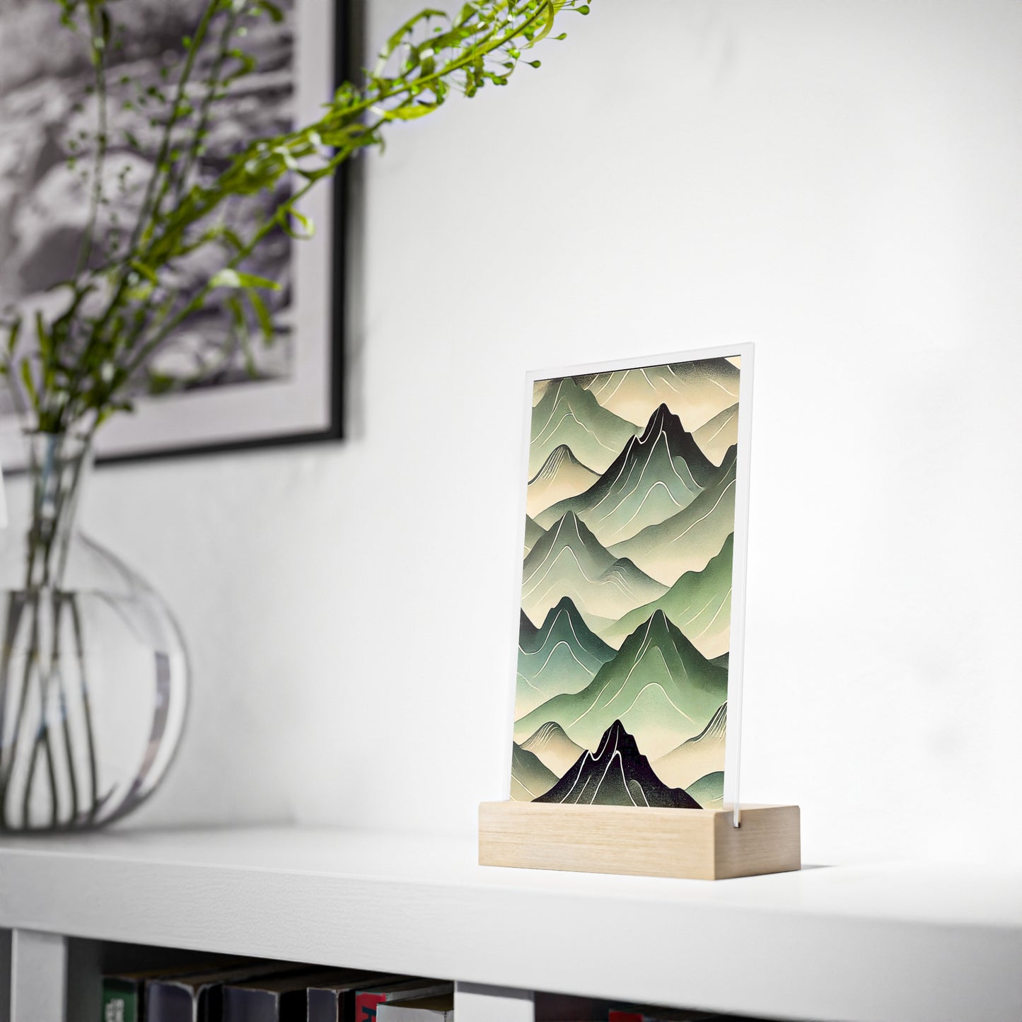 Acrylic Sign with Wooden Stand