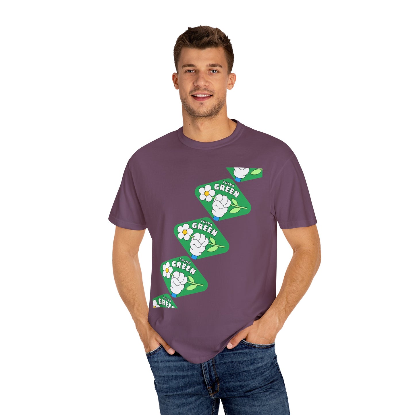 Unisex Garment-Dyed T-shirt - Think Green