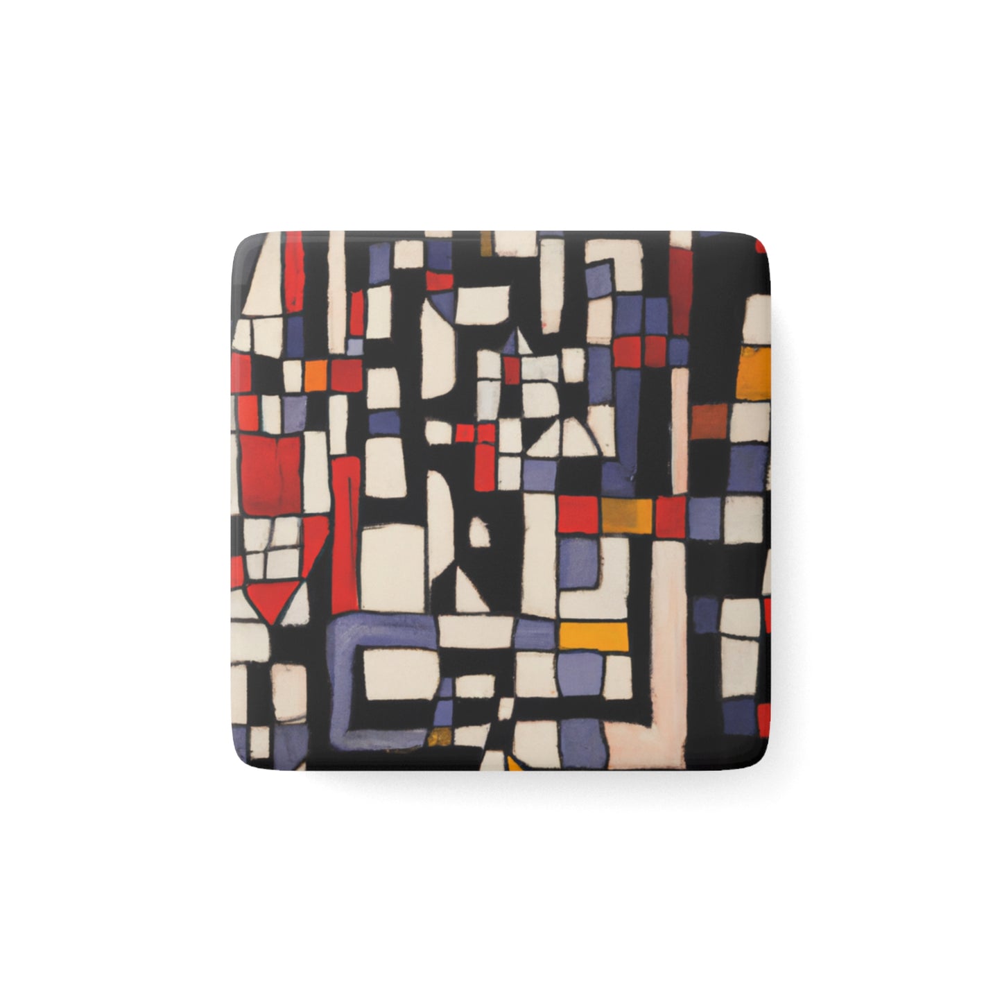 Modern Blocks Porcelain Magnet, Square
