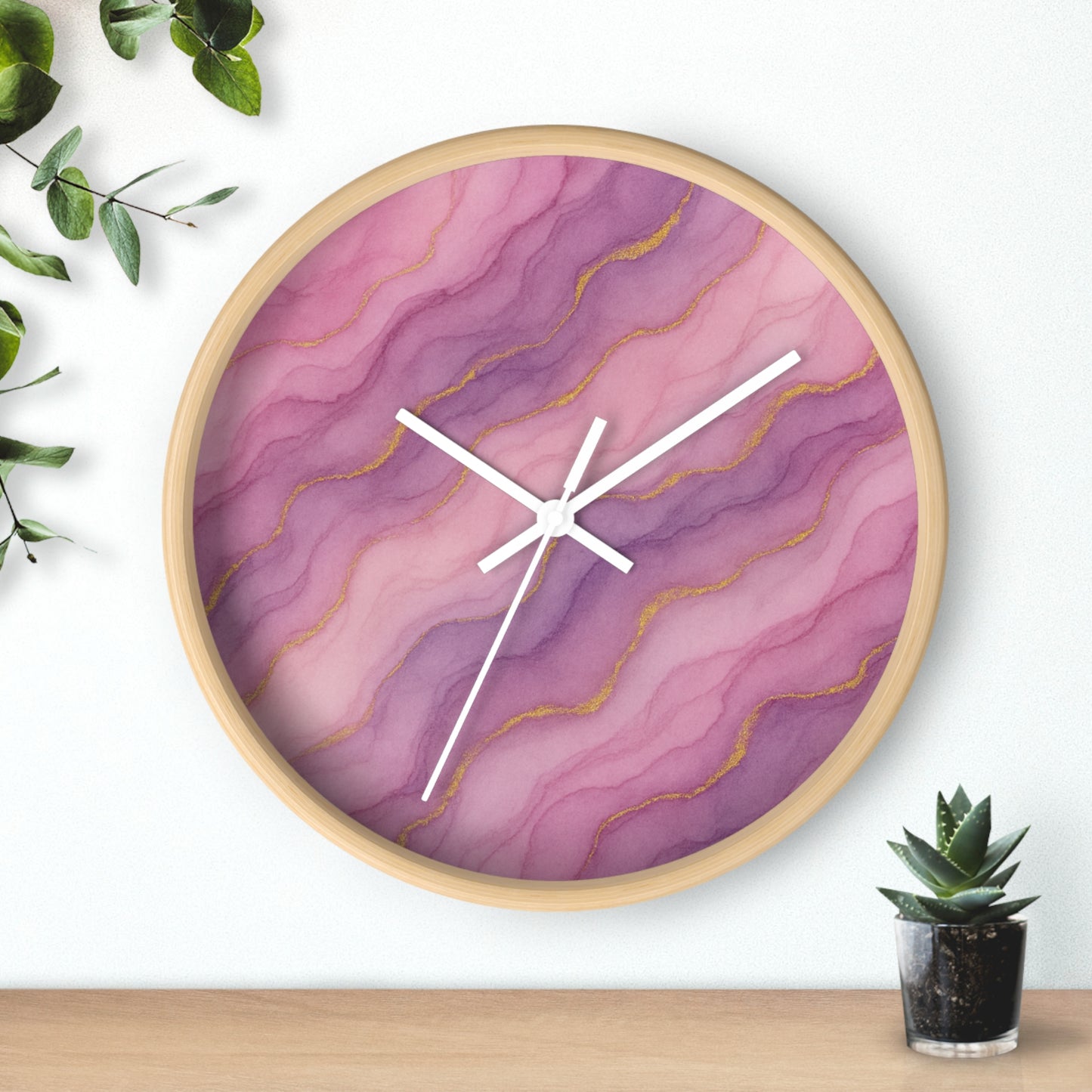 Marbled Flow Wall Clock – Rosecurrent