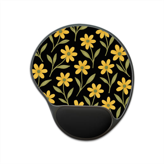 Floral Mouse Pad with Wrist Rest