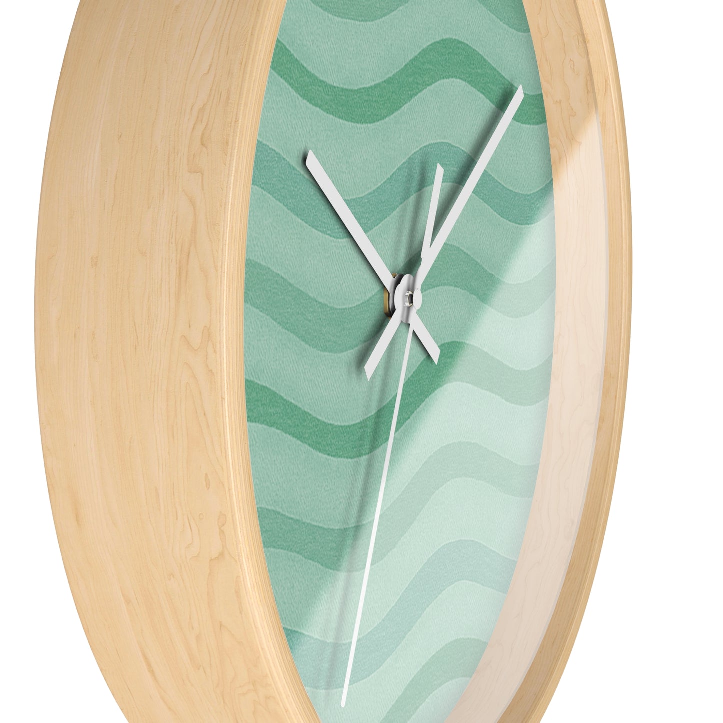Wavy Stride Wall Clock - Green Meadow