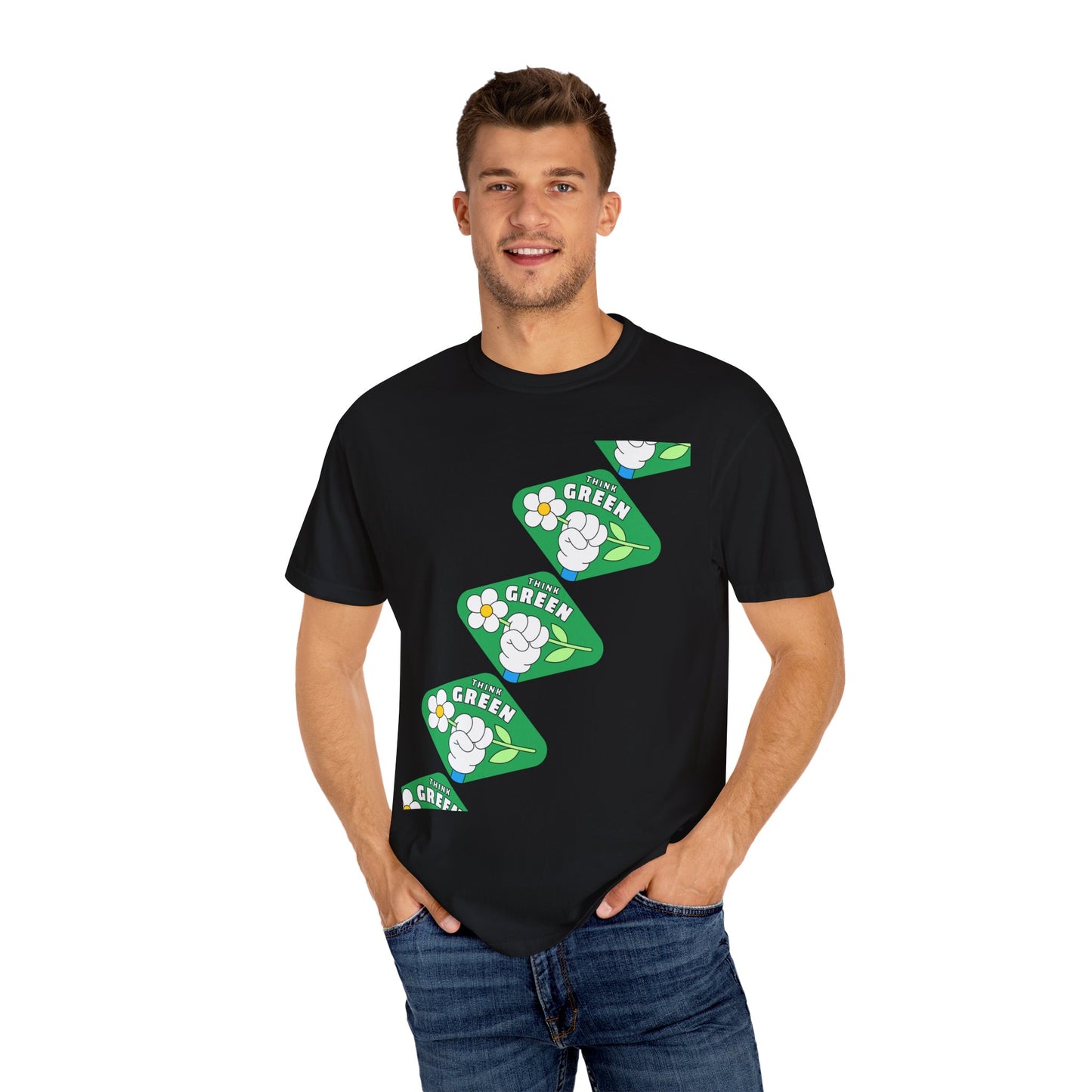 Unisex Garment-Dyed T-shirt - Think Green