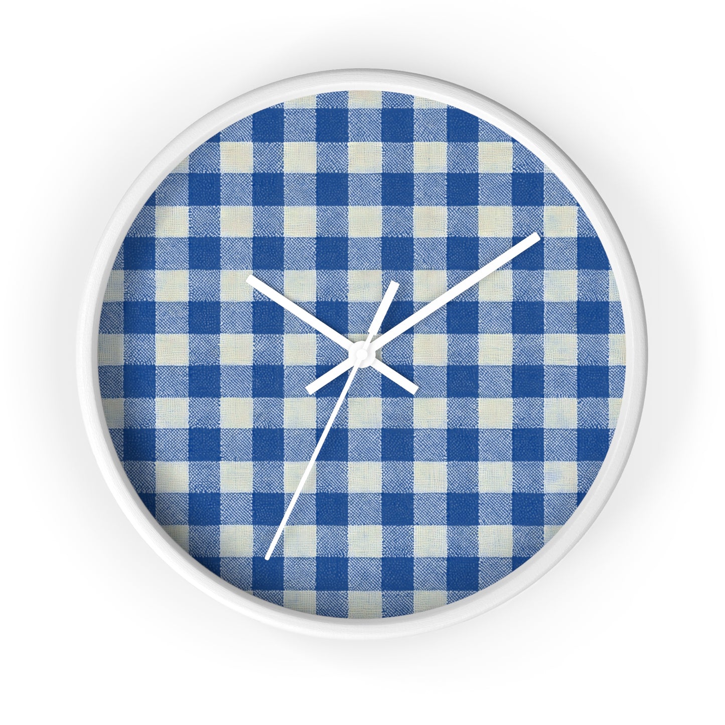Heritage Check Wall Clock - Blue