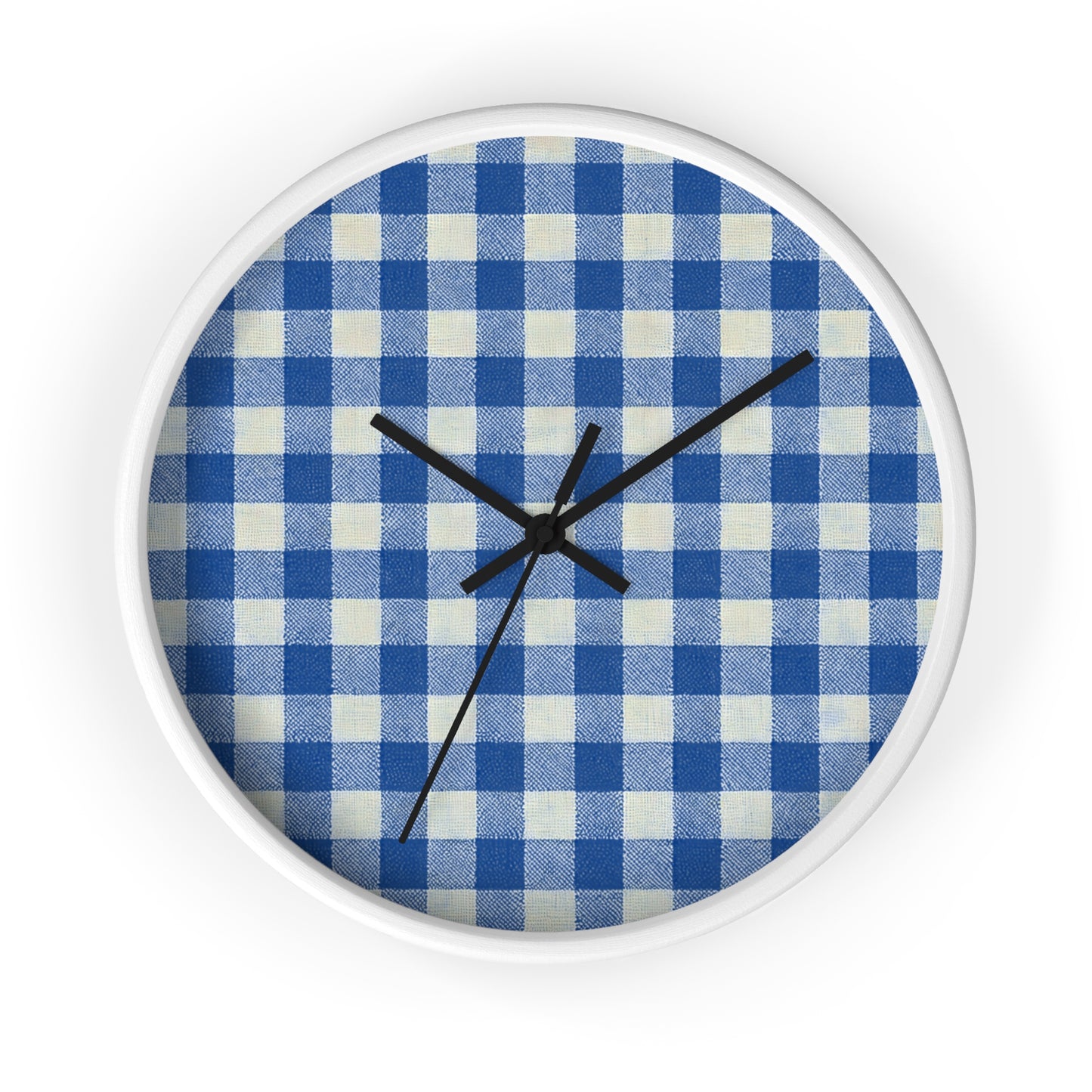 Heritage Check Wall Clock - Blue