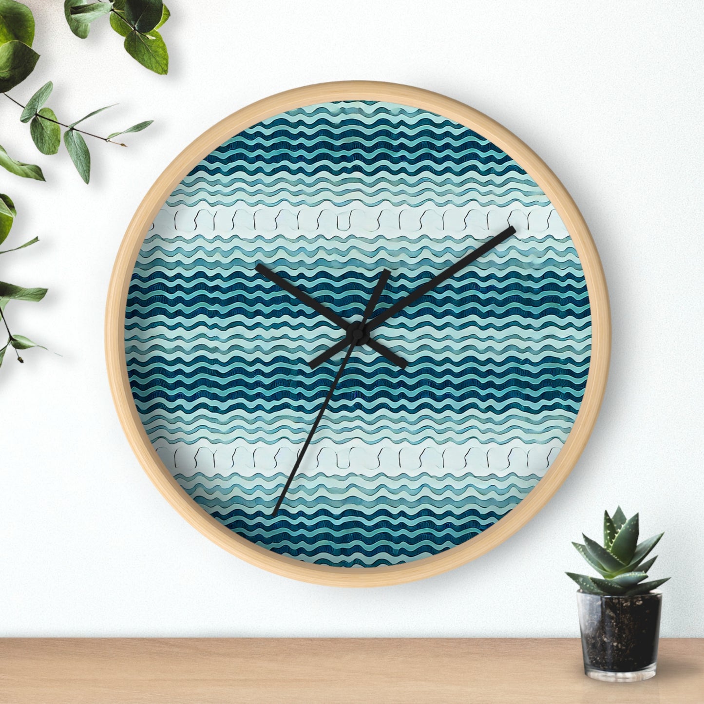 Tidal Knit Wall Clock