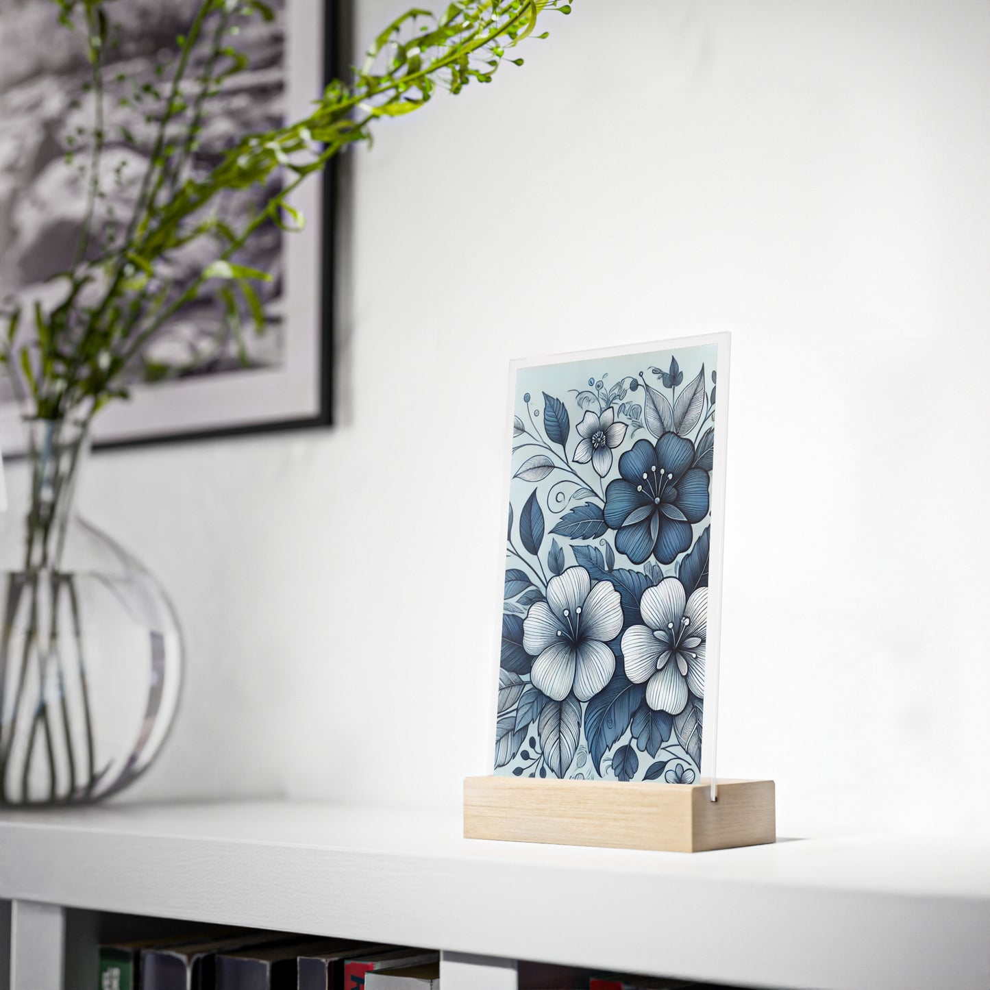 Acrylic Sign with Wooden Stand