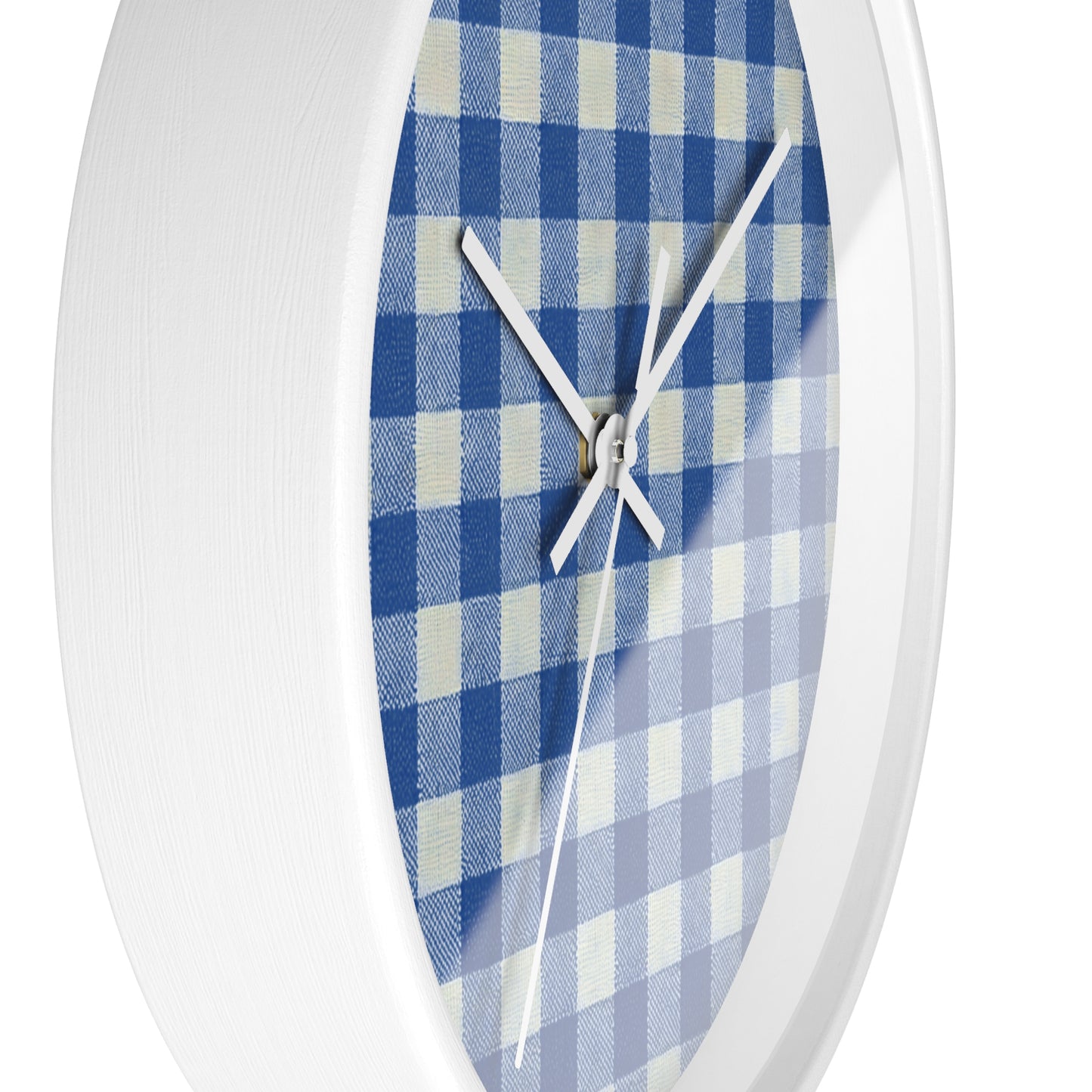 Heritage Check Wall Clock - Blue
