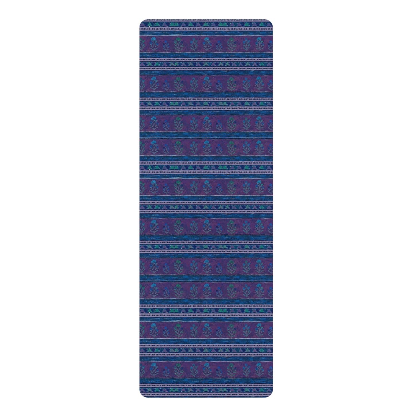 Yoga Mat — Boho Indigo Tribal Pattern Non-Slip Rubber Yoga Mat