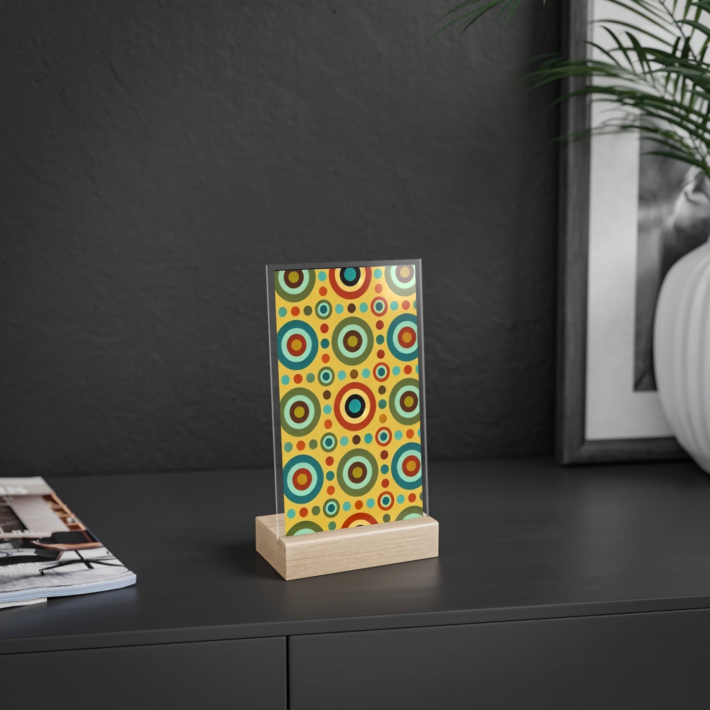 Acrylic Sign with Wooden Stand