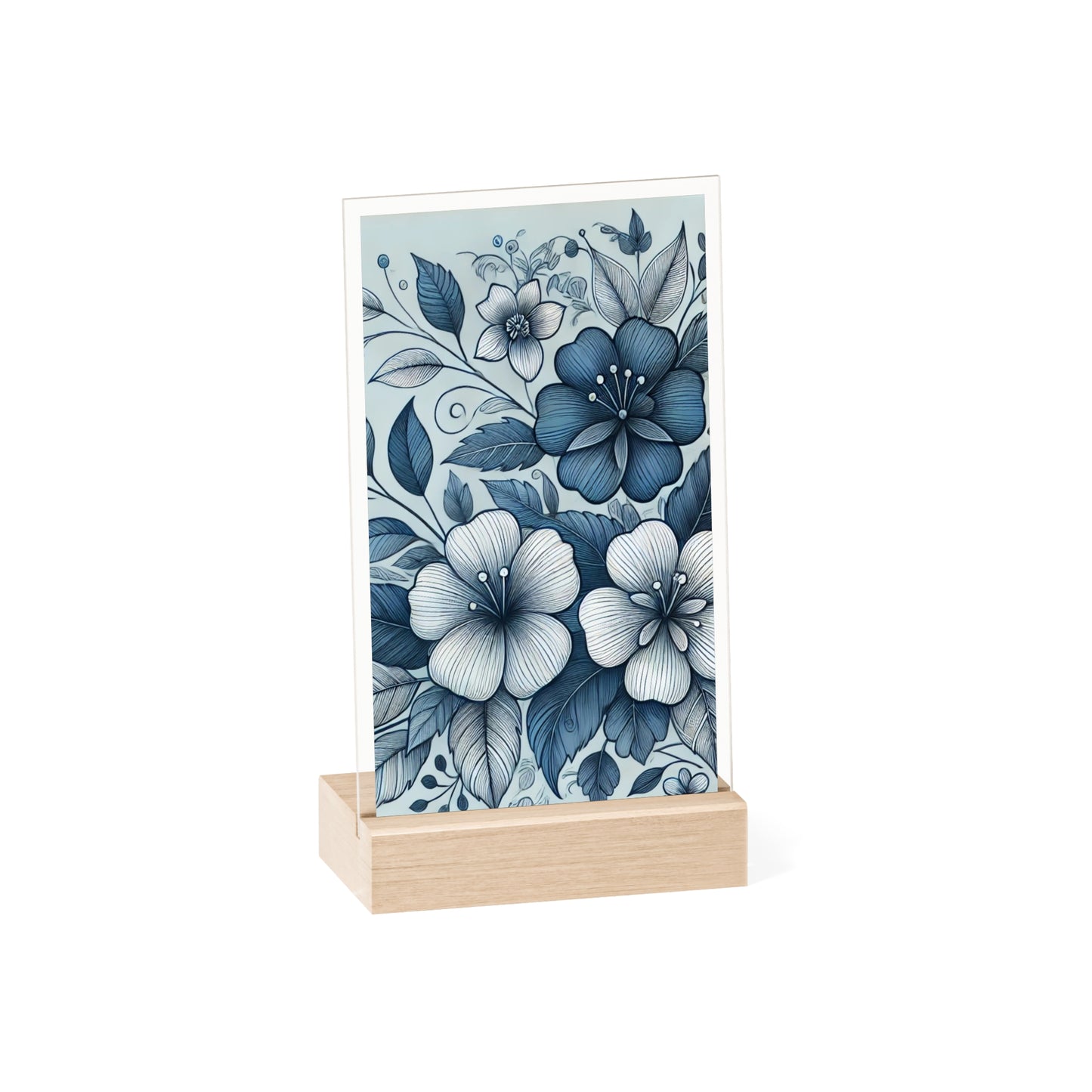 Acrylic Sign with Wooden Stand