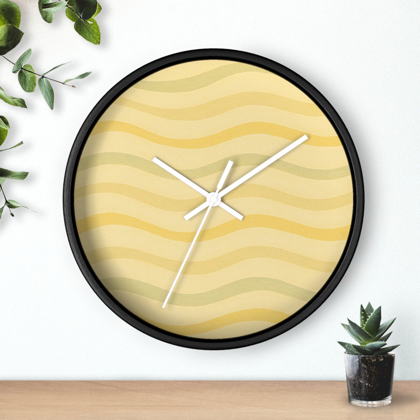 Wavy Stride Wall Clock - Sunset Gold