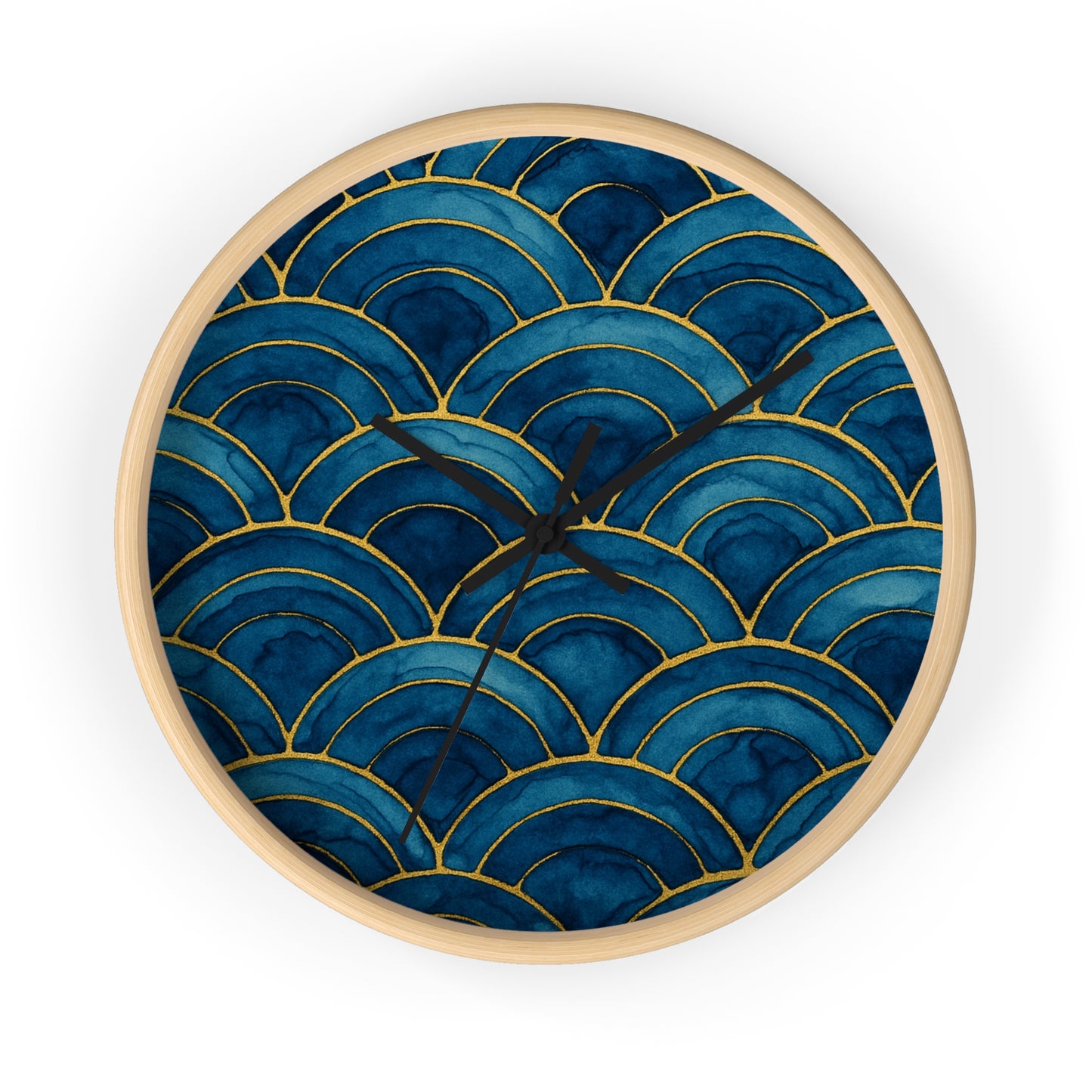 Indigo Fanwaves Wall Clock