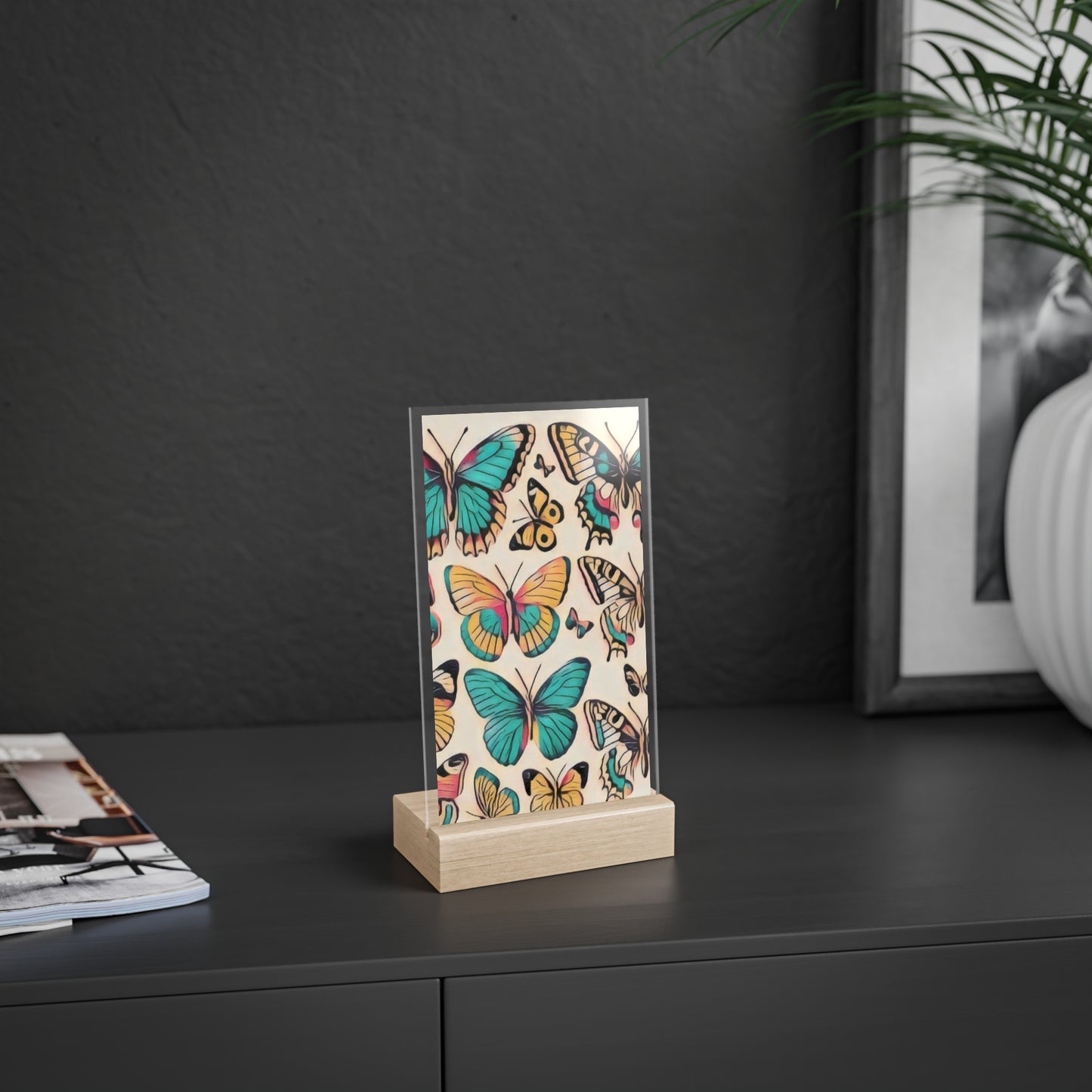 Acrylic Sign with Wooden Stand