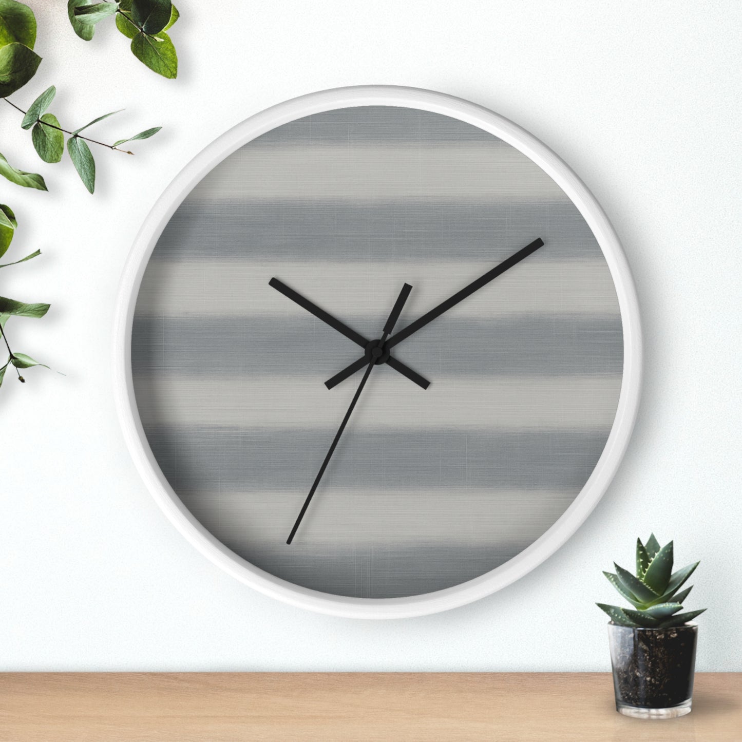 Loom Light Stripes Wall Clock – Mist Fade