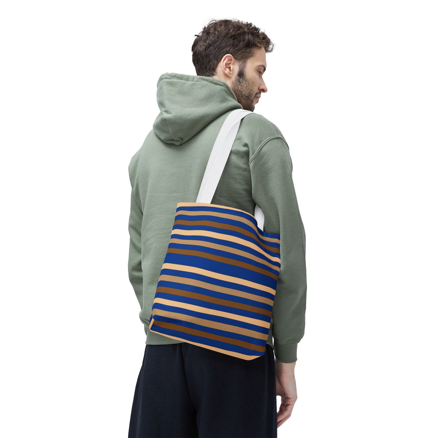 Blue/Brown Tote Bag