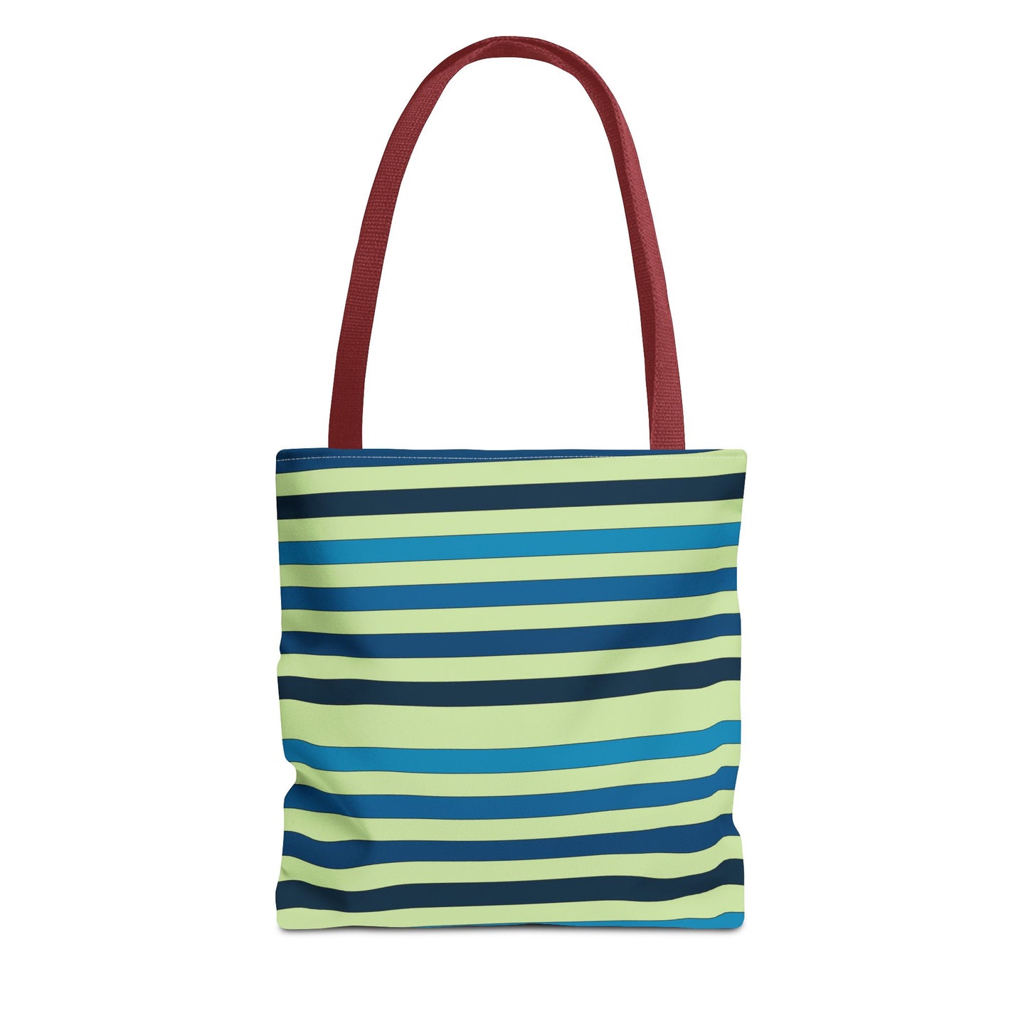 Green/Blue Ocean Breeze StripesTote Bag