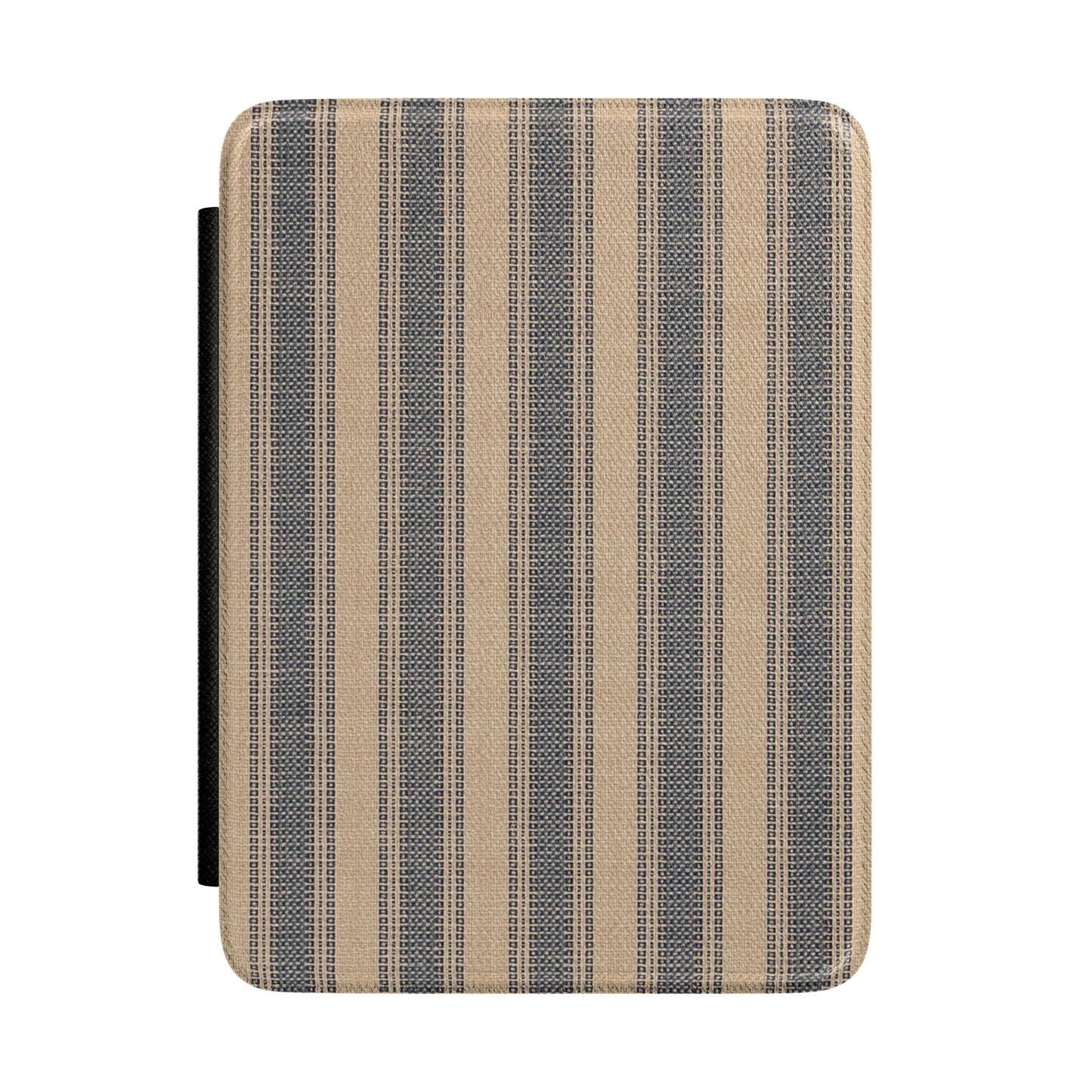 Striped Kindle Case - Vintage Tan & Gray Linen Sleeve