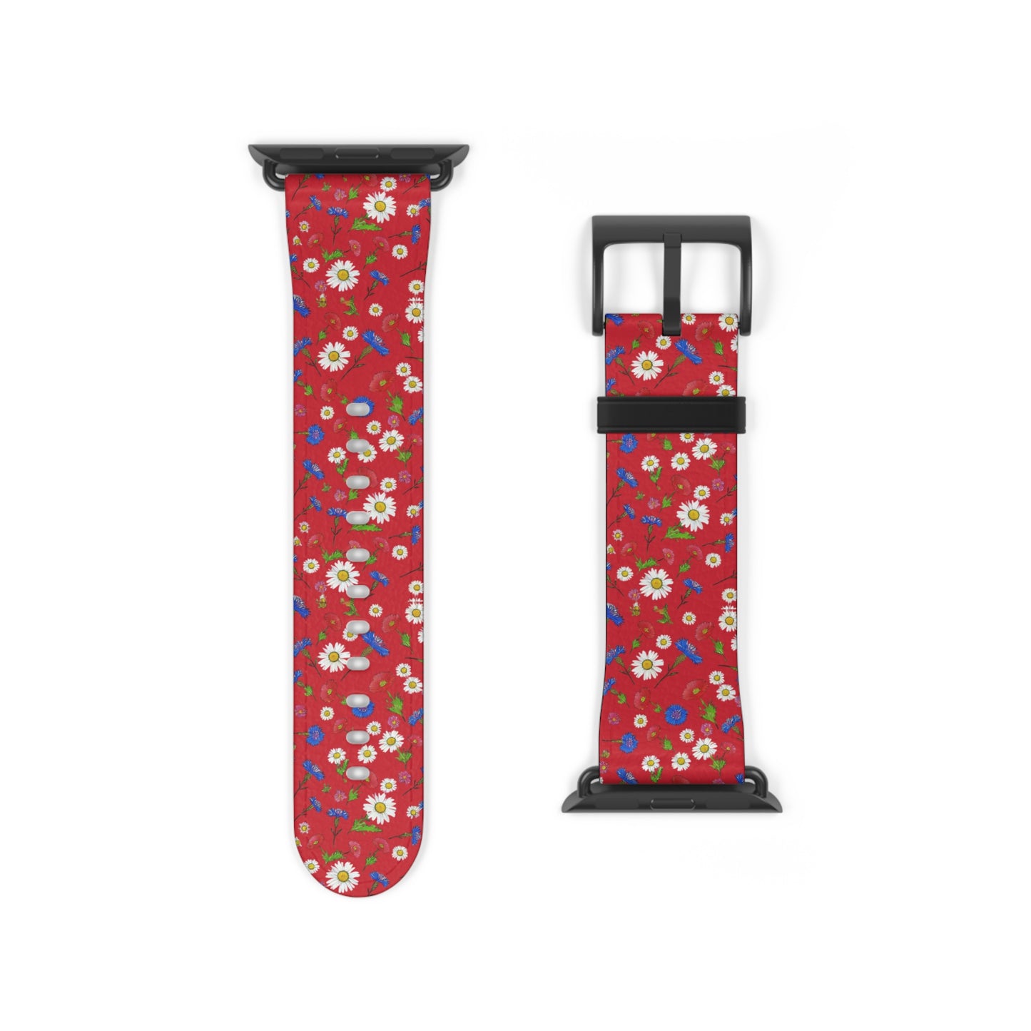 Floral Watch Band Red