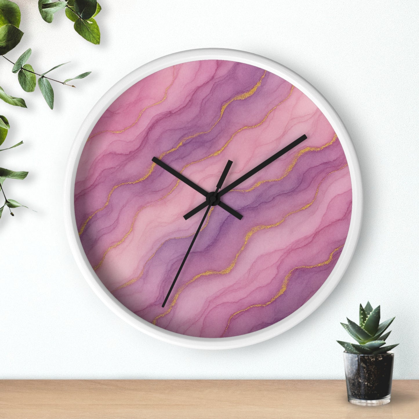 Marbled Flow Wall Clock – Rosecurrent