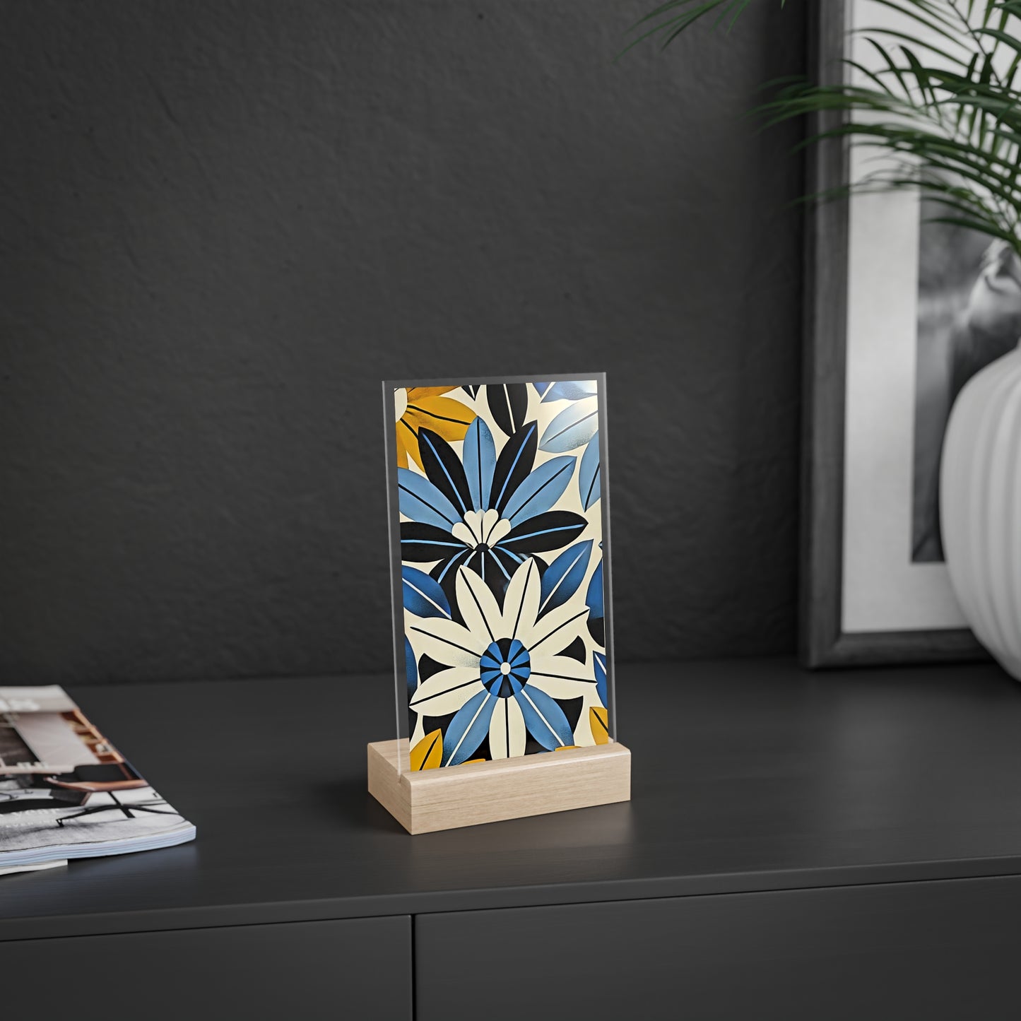 Acrylic Sign with Wooden Stand