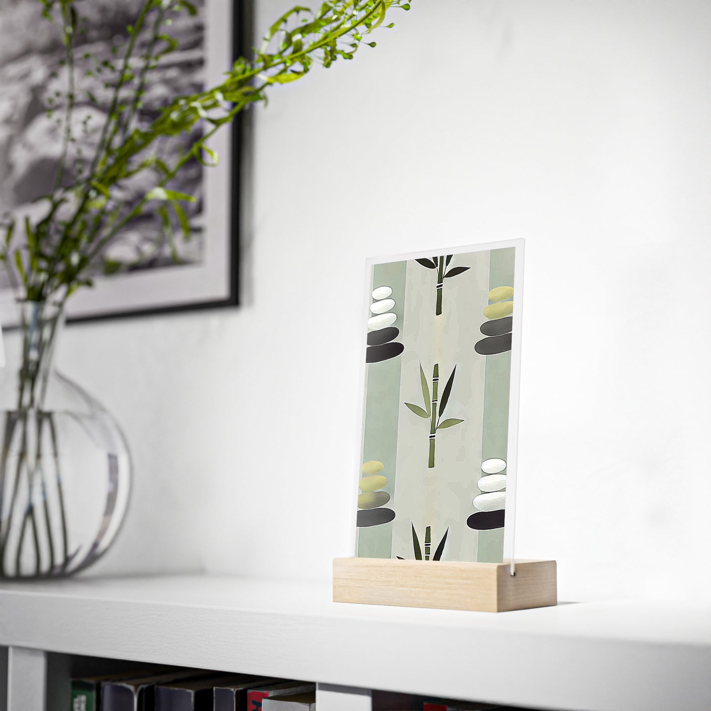 Acrylic Sign with Wooden Stand