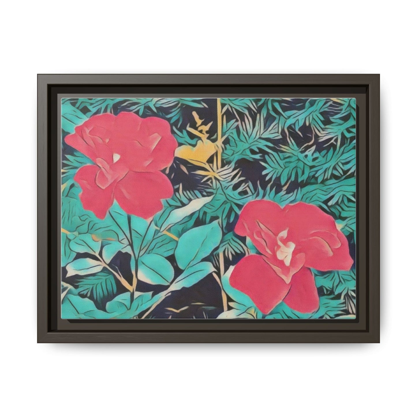 Flowers (Original Photo Edit) Matte Canvas, Framed (Multi-color)