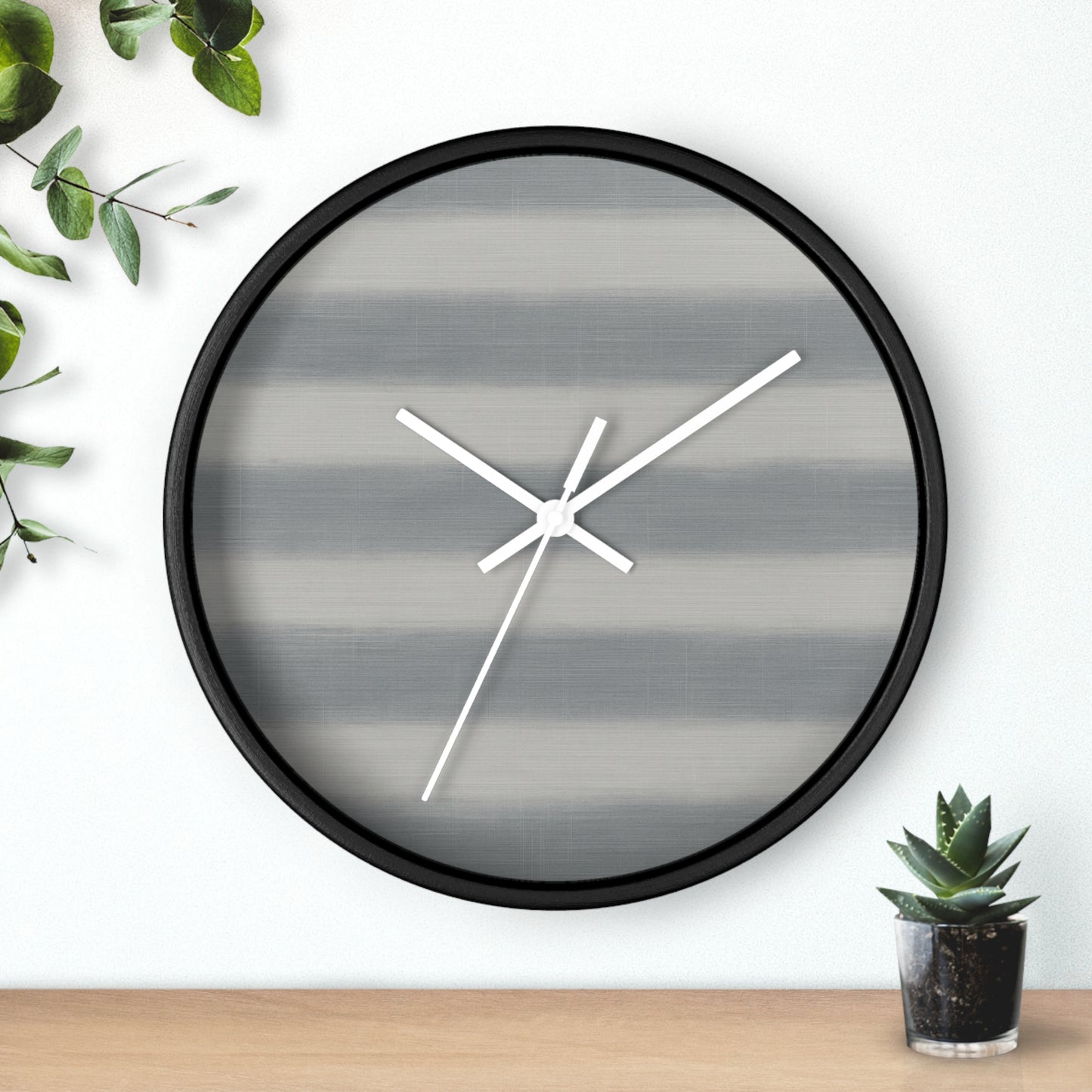 Loom Light Stripes Wall Clock – Mist Fade