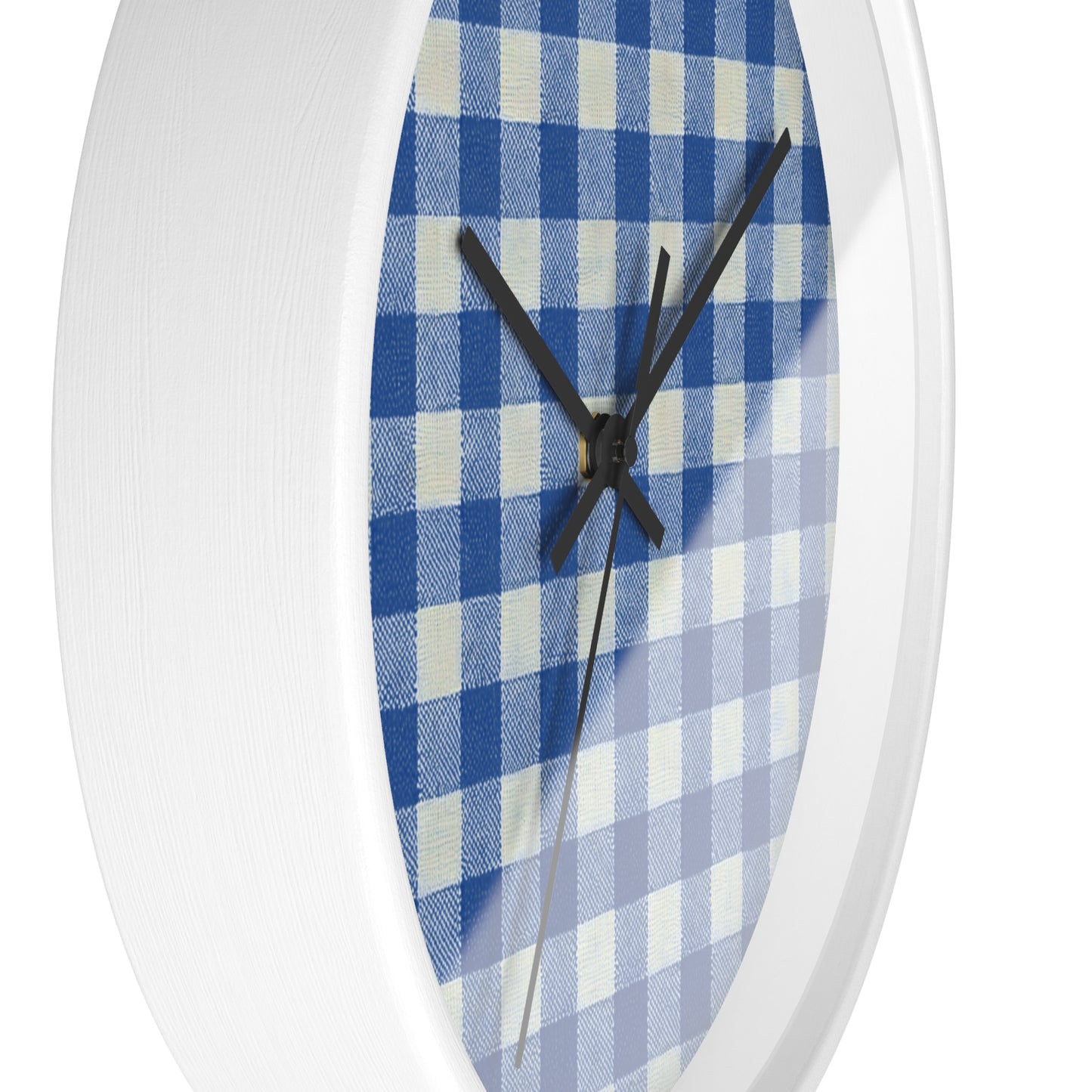 Heritage Check Wall Clock - Blue
