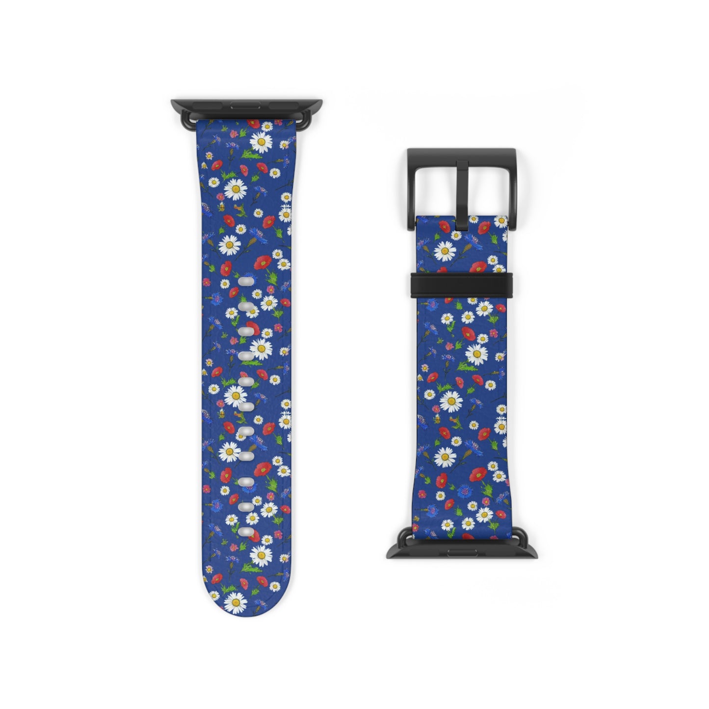 Floral Watch Band Blue