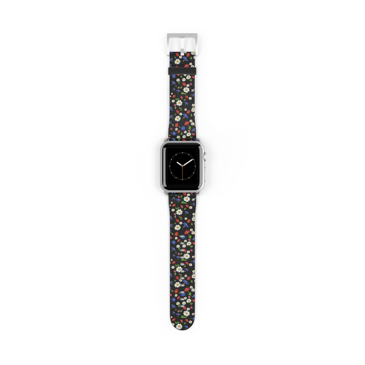 Floral Watch Band Black