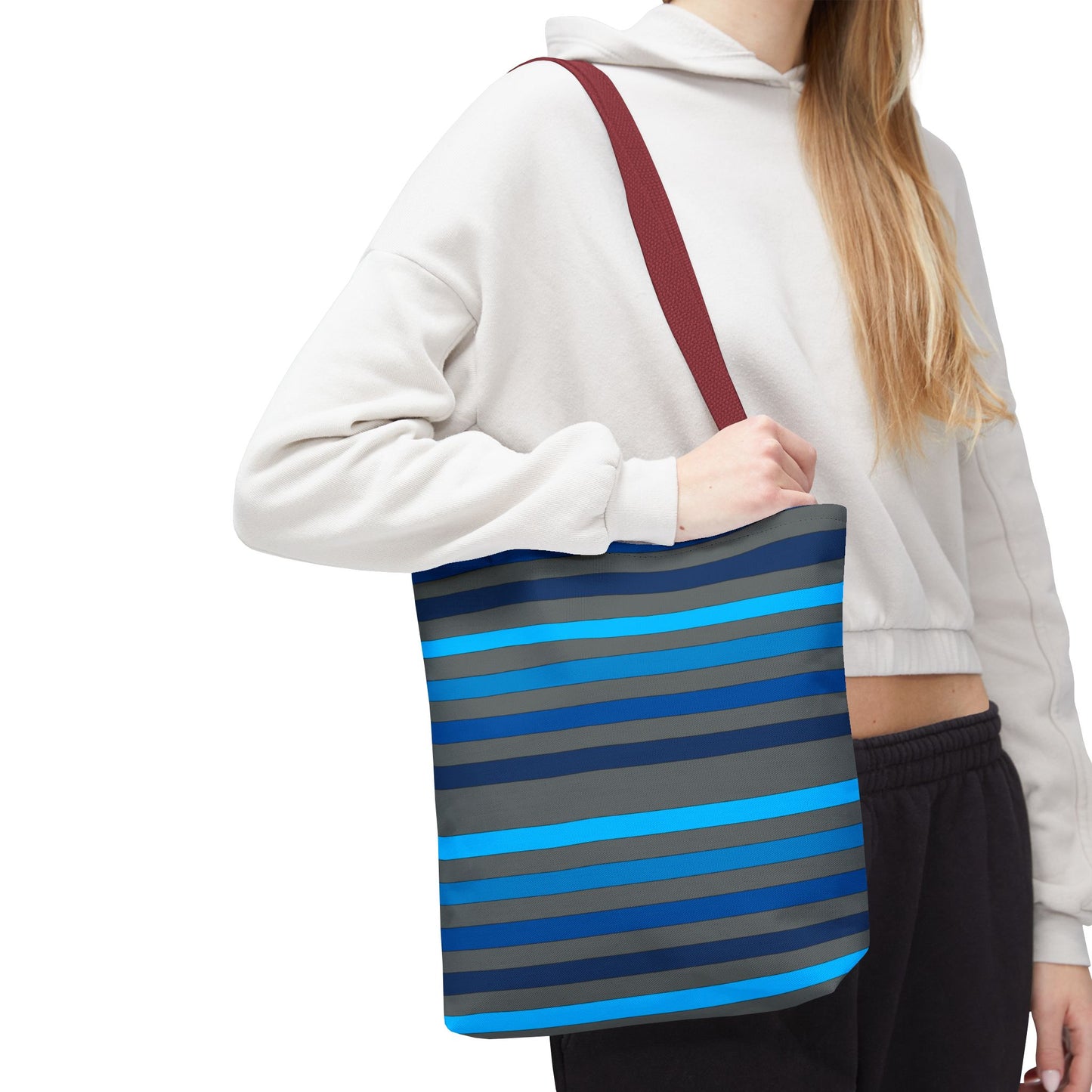 Grey/Blue Tote Bag