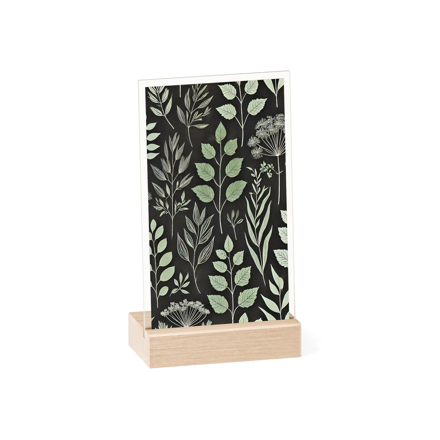 Acrylic Sign with Wooden Stand