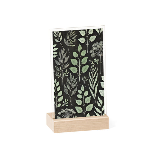 Acrylic Sign with Wooden Stand