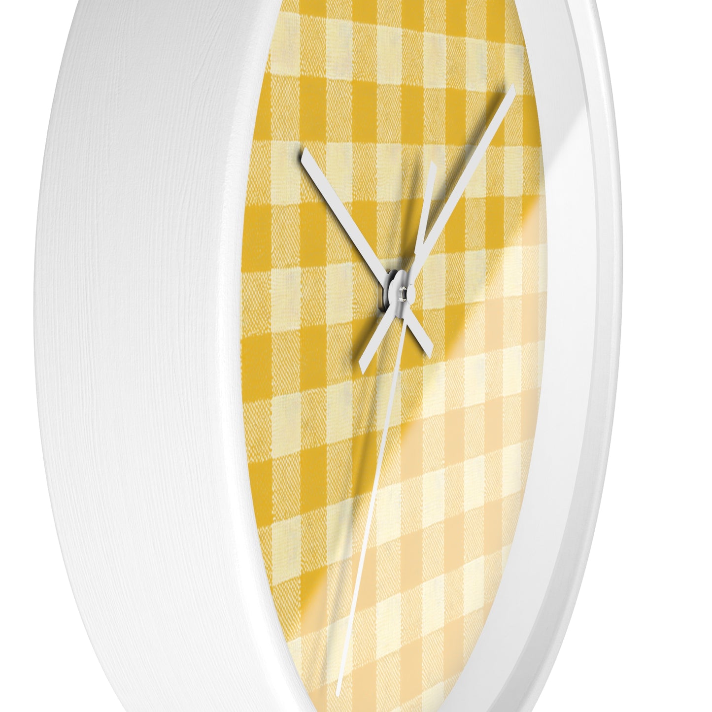 Heritage Check Wall Clock - Yellow