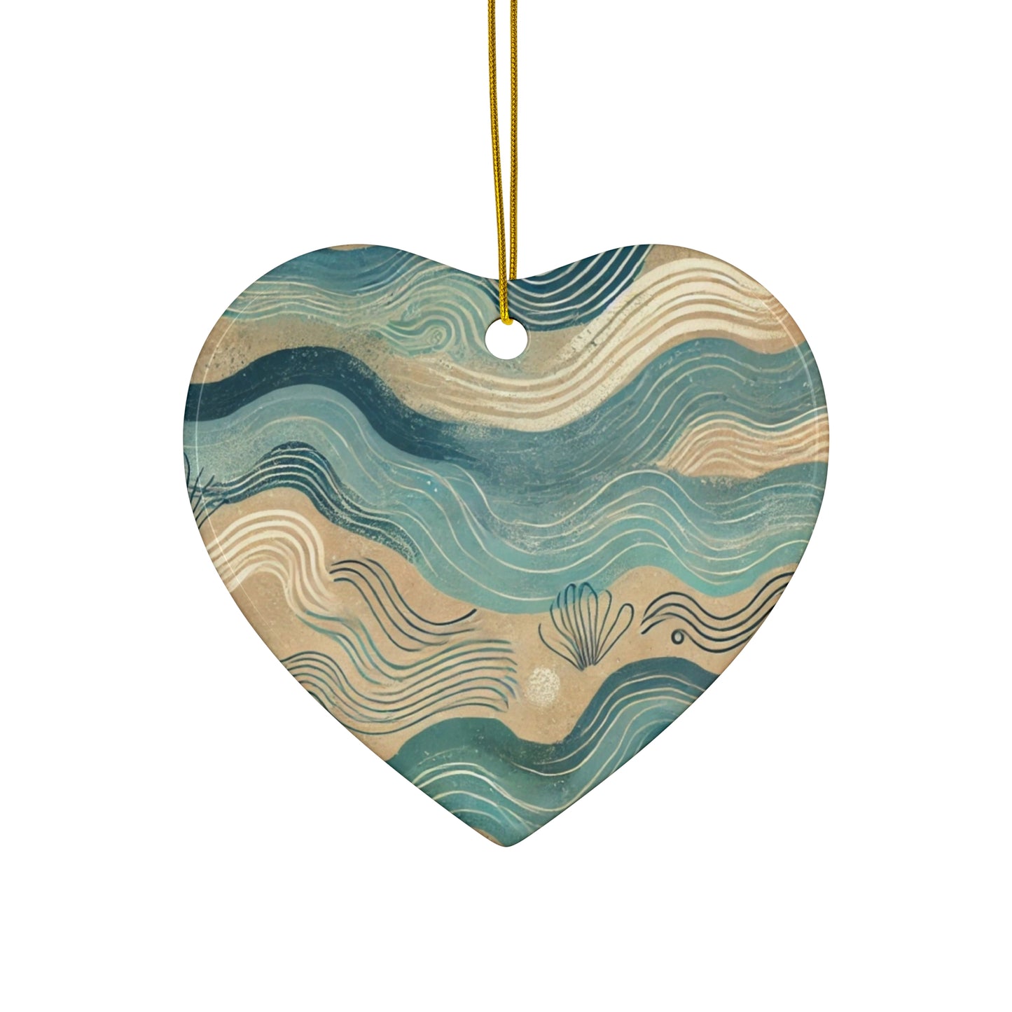 Seabreeze Currents Ceramic Ornament