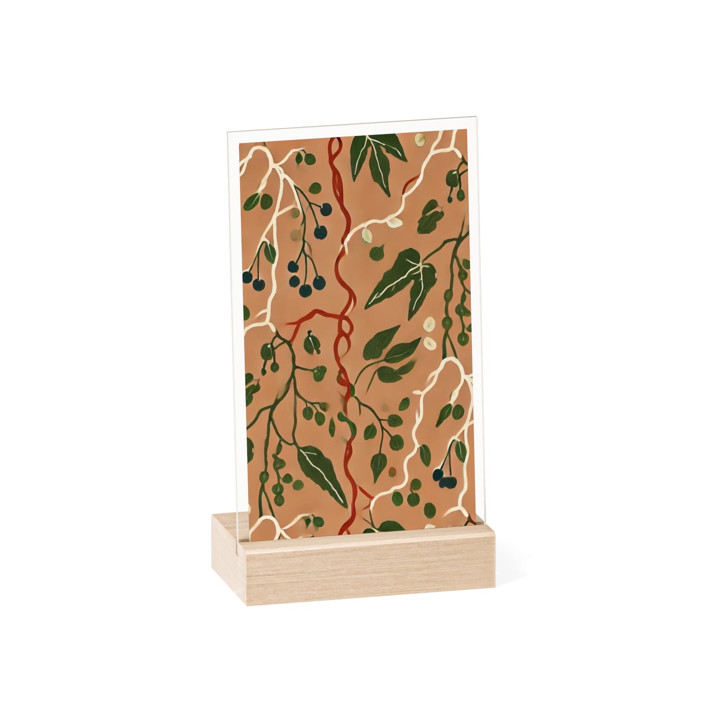 Acrylic Sign with Wooden Stand