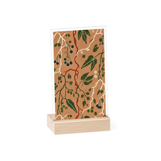 Acrylic Sign with Wooden Stand