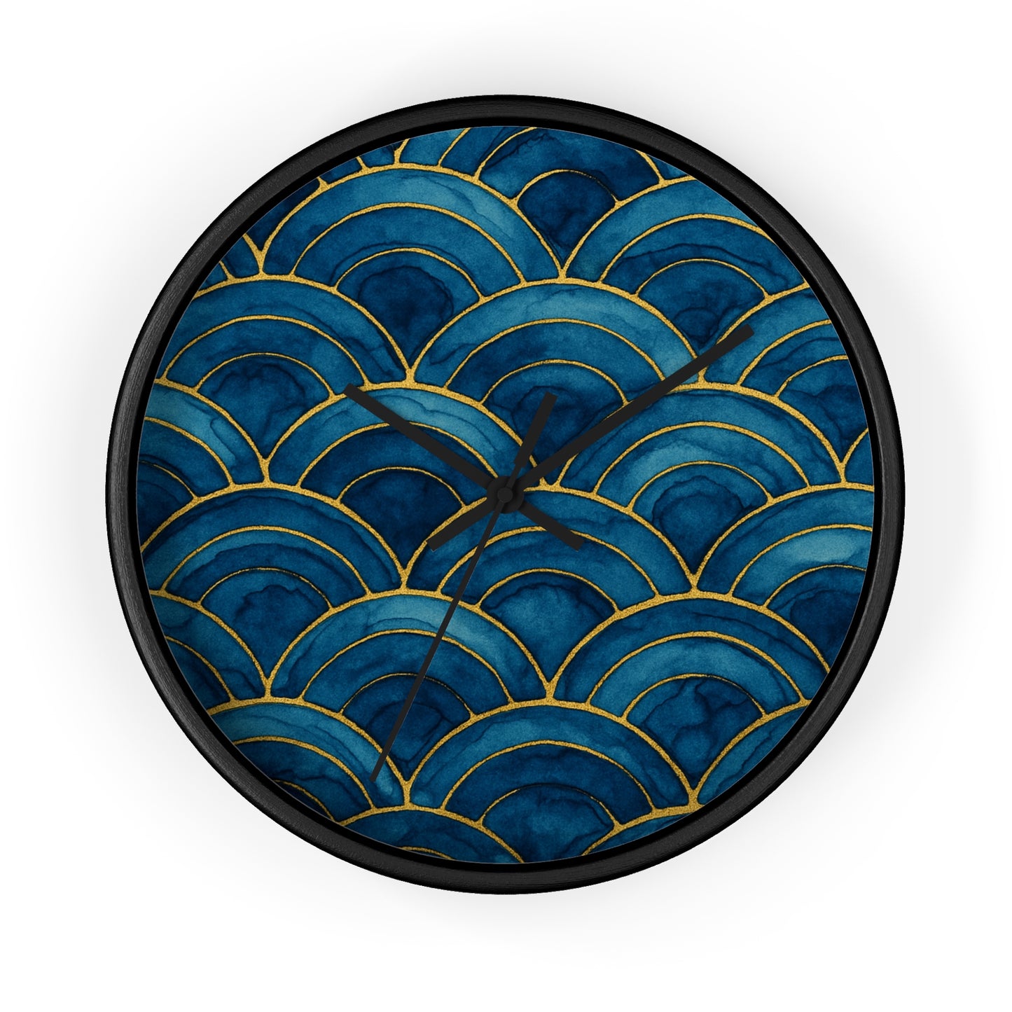 Indigo Fanwaves Wall Clock
