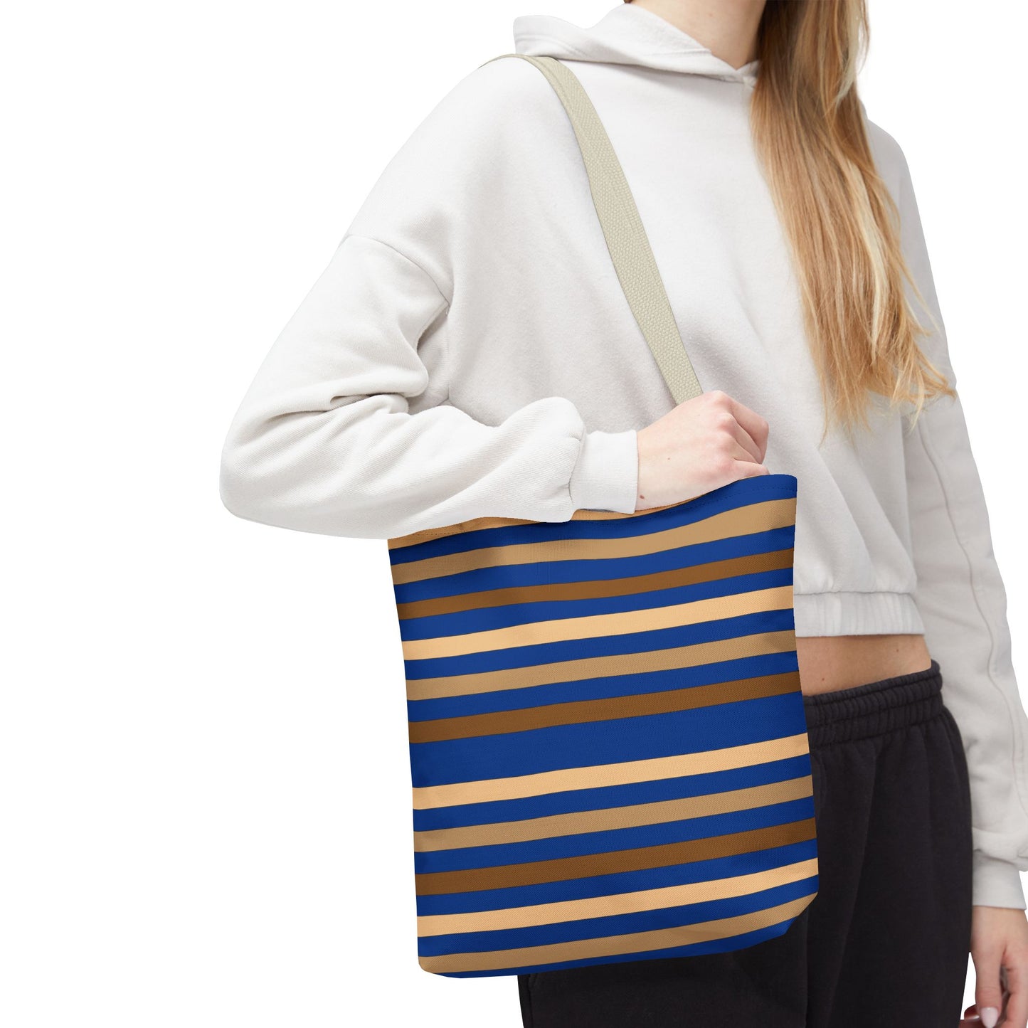 Blue/Brown Tote Bag